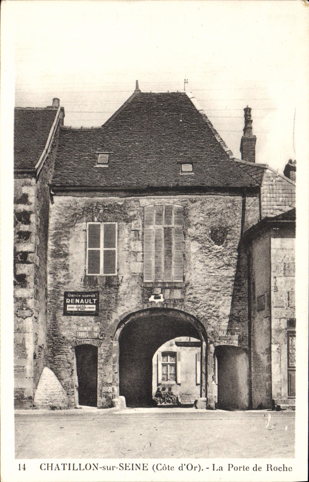 VINTAGE POSTCARD Chatillon On the Seine the Gate of Rock