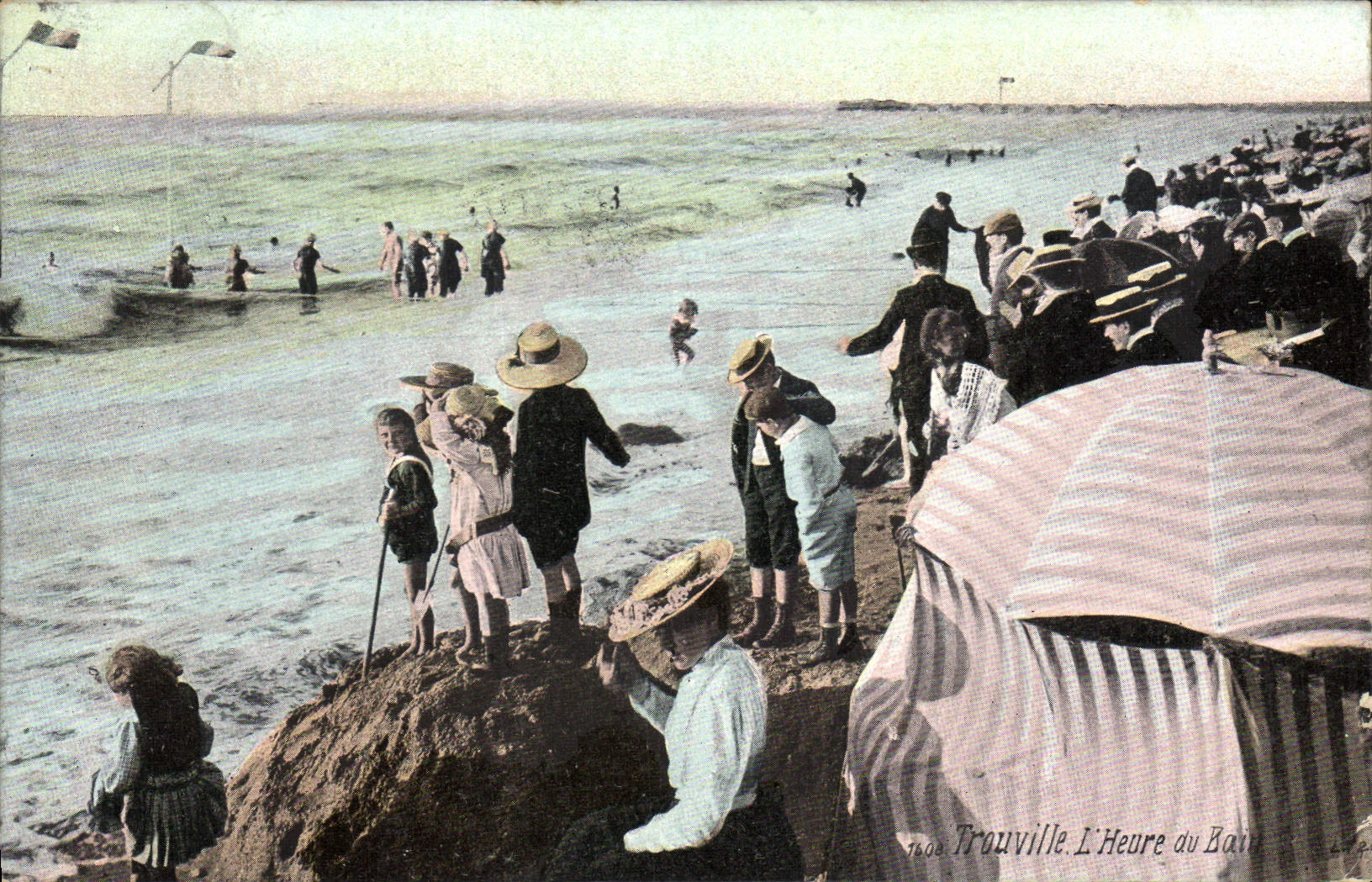 CPA Trouville L'heure du bain 