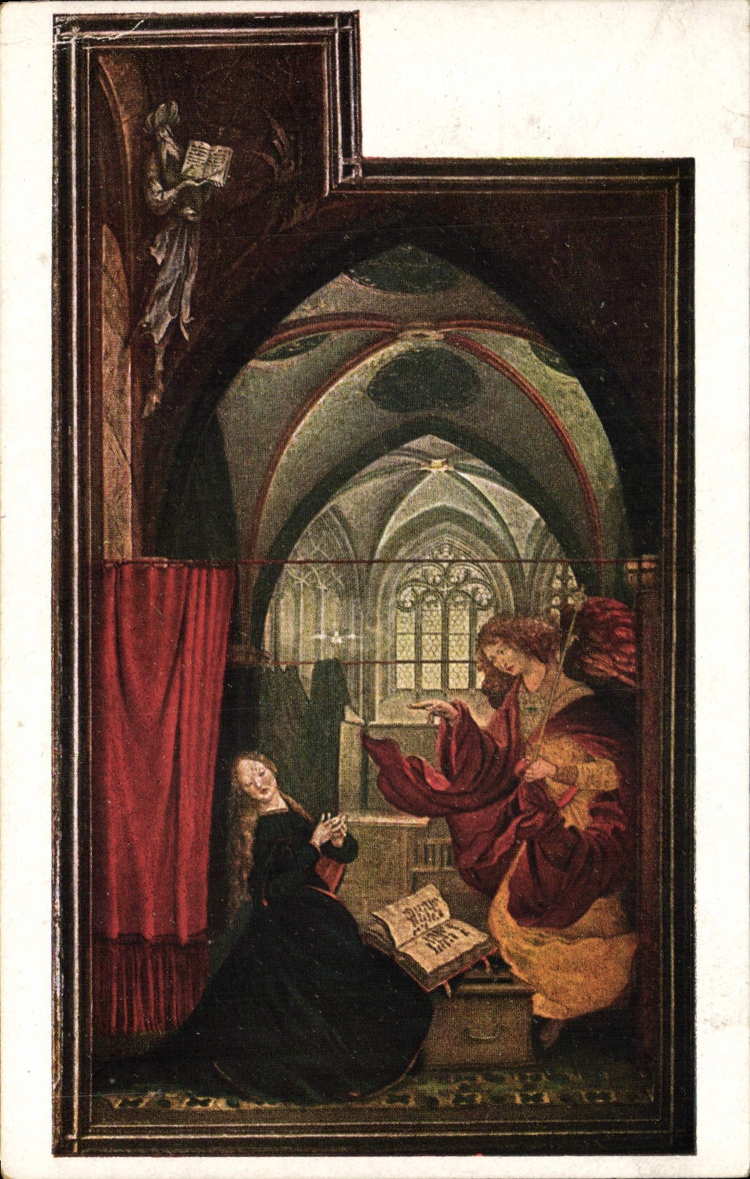 VINTAGE POSTCARD Matthias Grunewald Inseheimer Altar Die Verkundigung