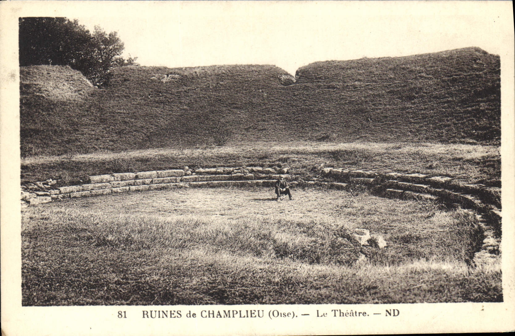 CPA Ruines de Champlieu Le Theatre