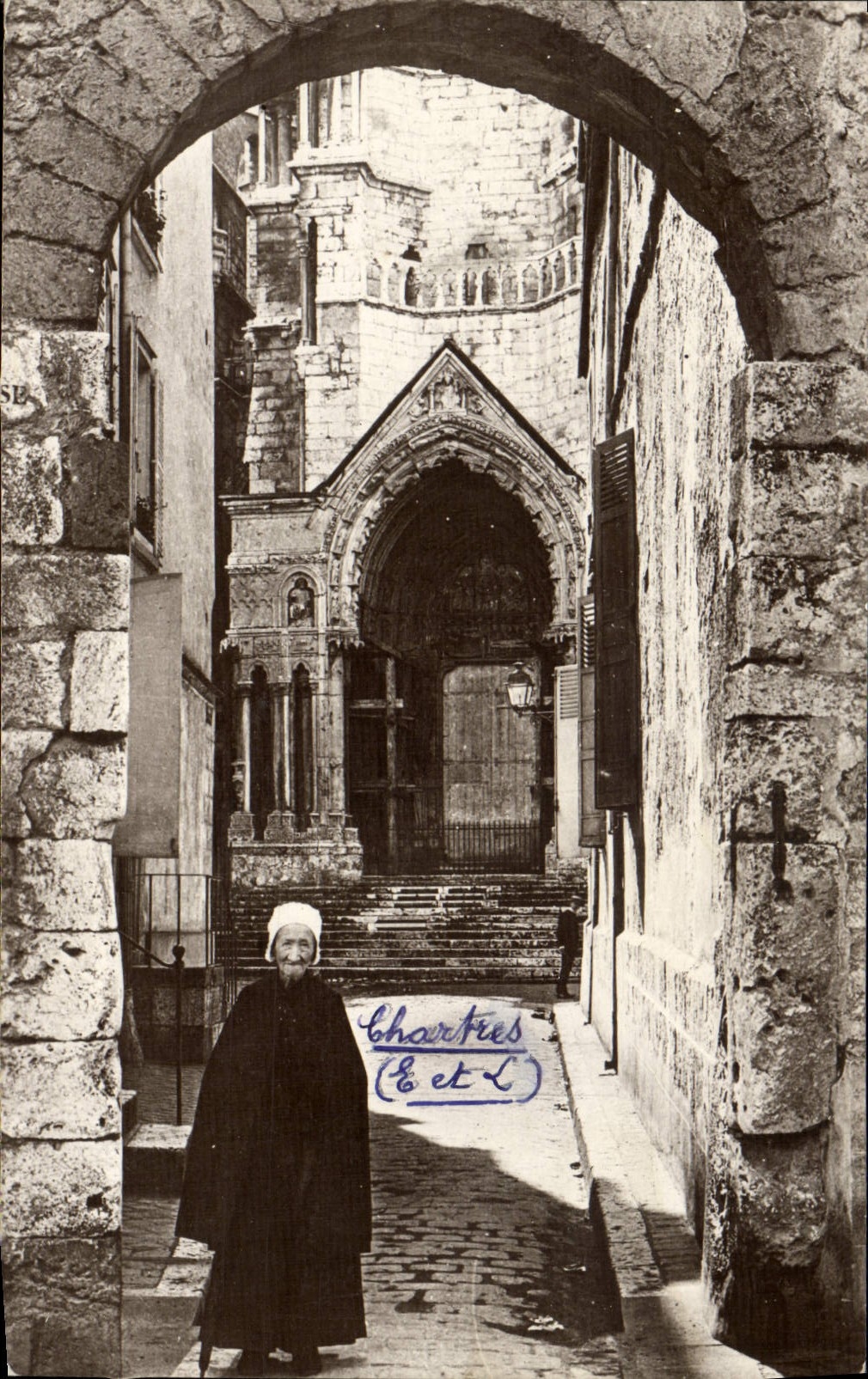 De la VENDIMIA de la POSTAL viejo de la calle de Chartres folklore de la mujer de Yves Saint