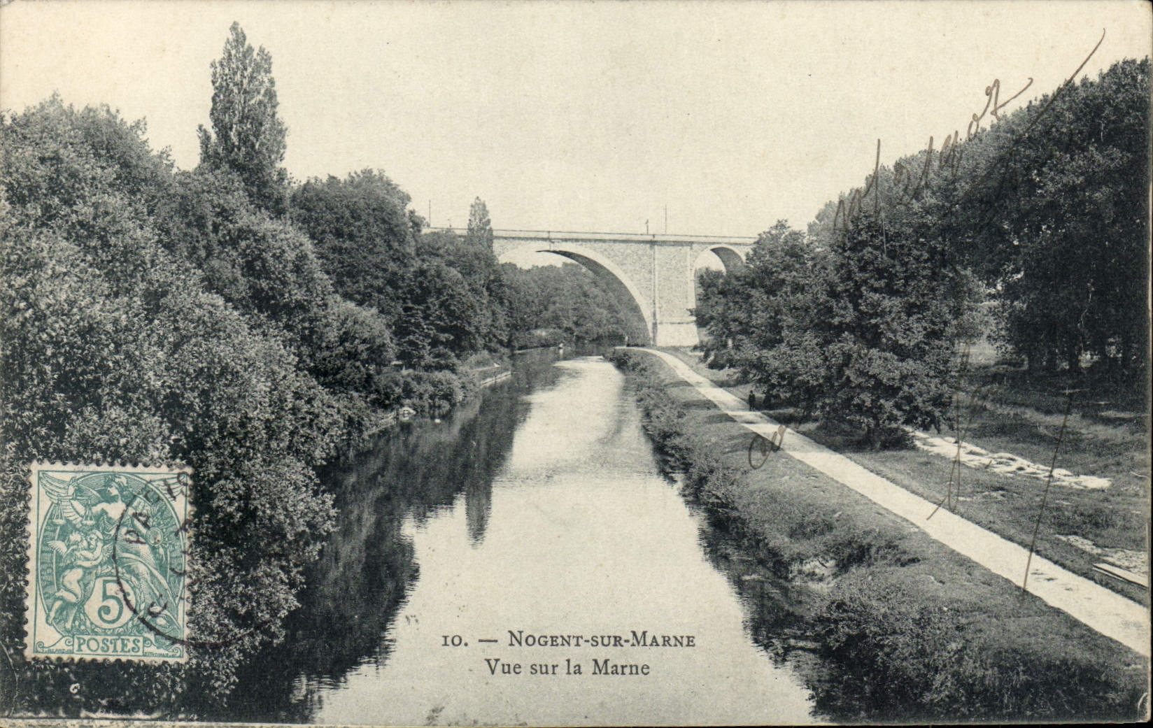 VINTAGE POSTCARD Nogent On the Marne Seen On the Marne