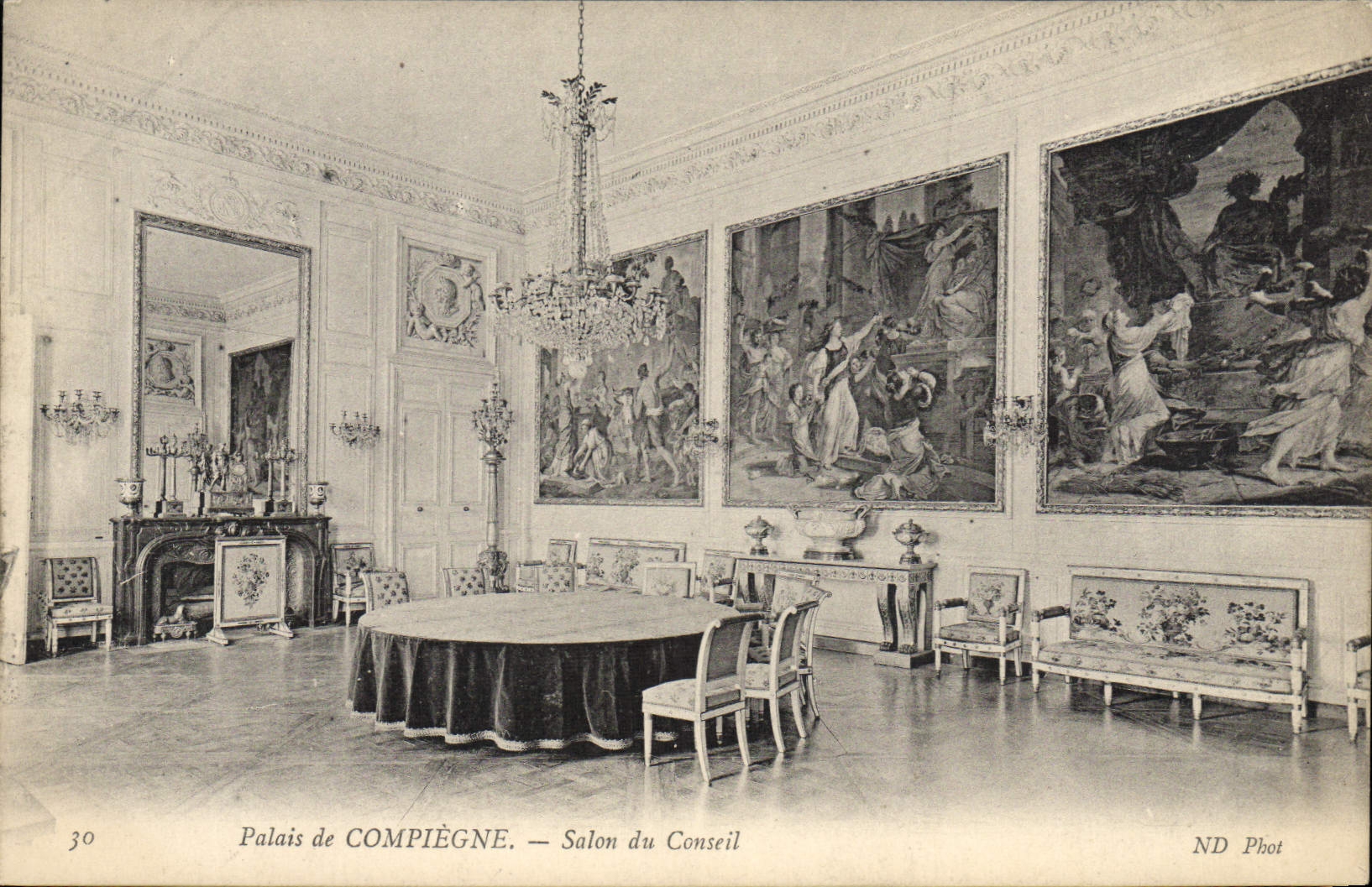 Paladar de la POSTAL de la VENDIMIA de la sala de estar de Compiegne del consejo