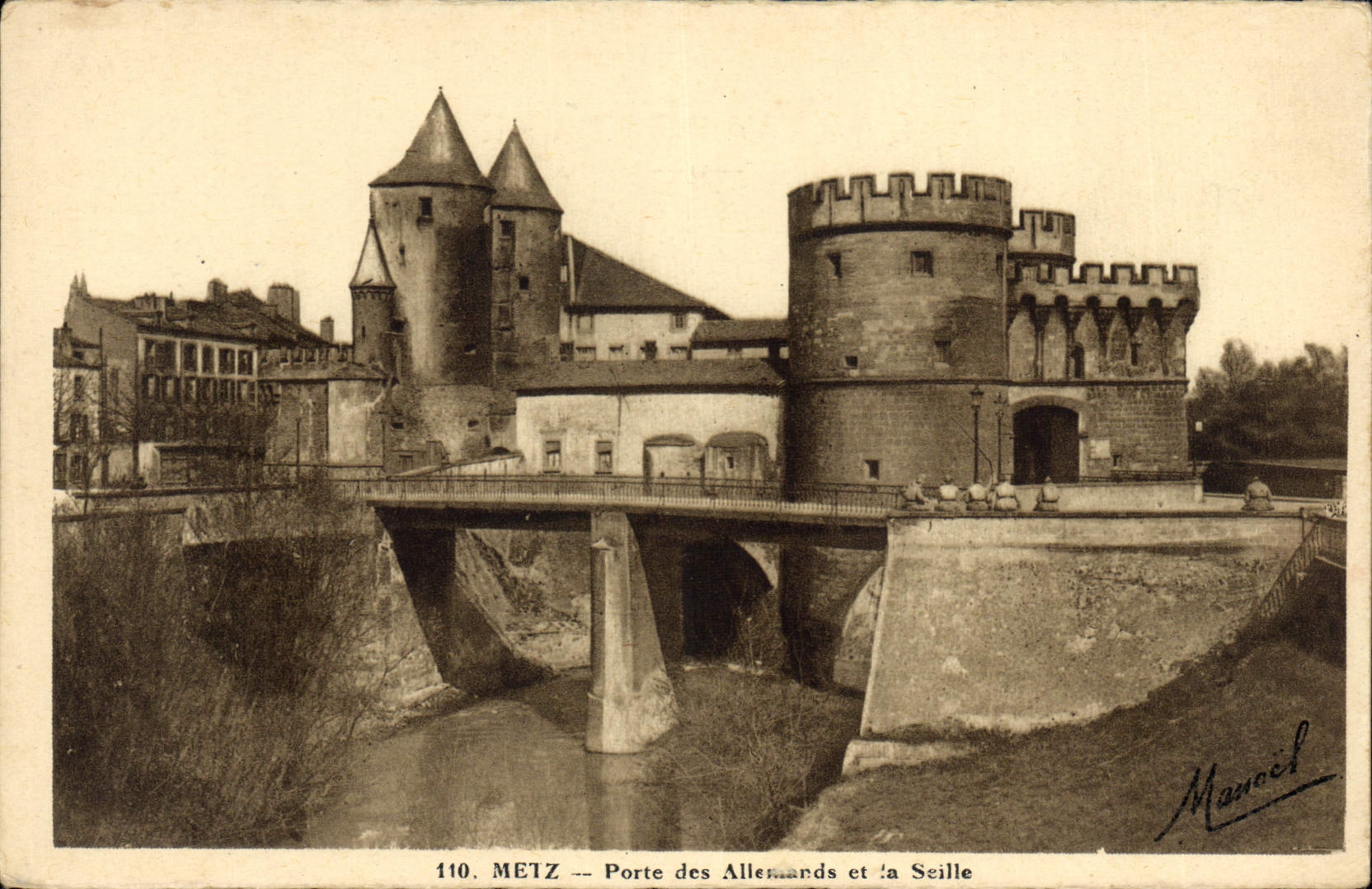 CPA Metz Porte Des Allemands Et La Seille