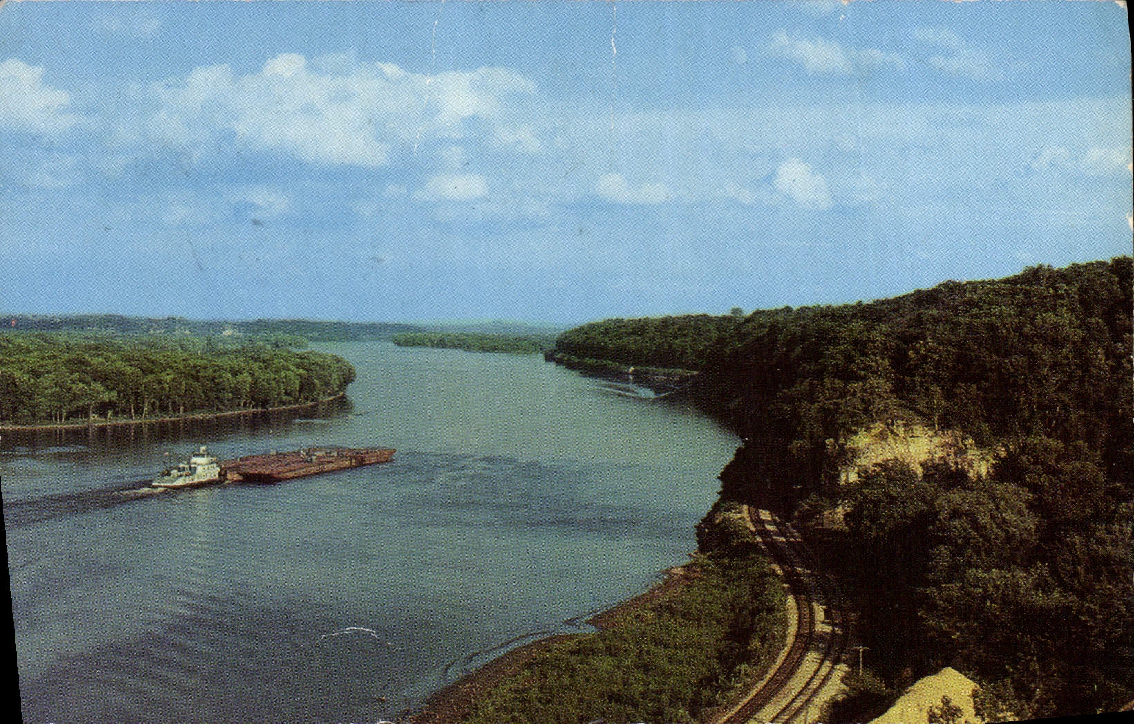 MODERN CARD Barge One The Mississippi To rivet