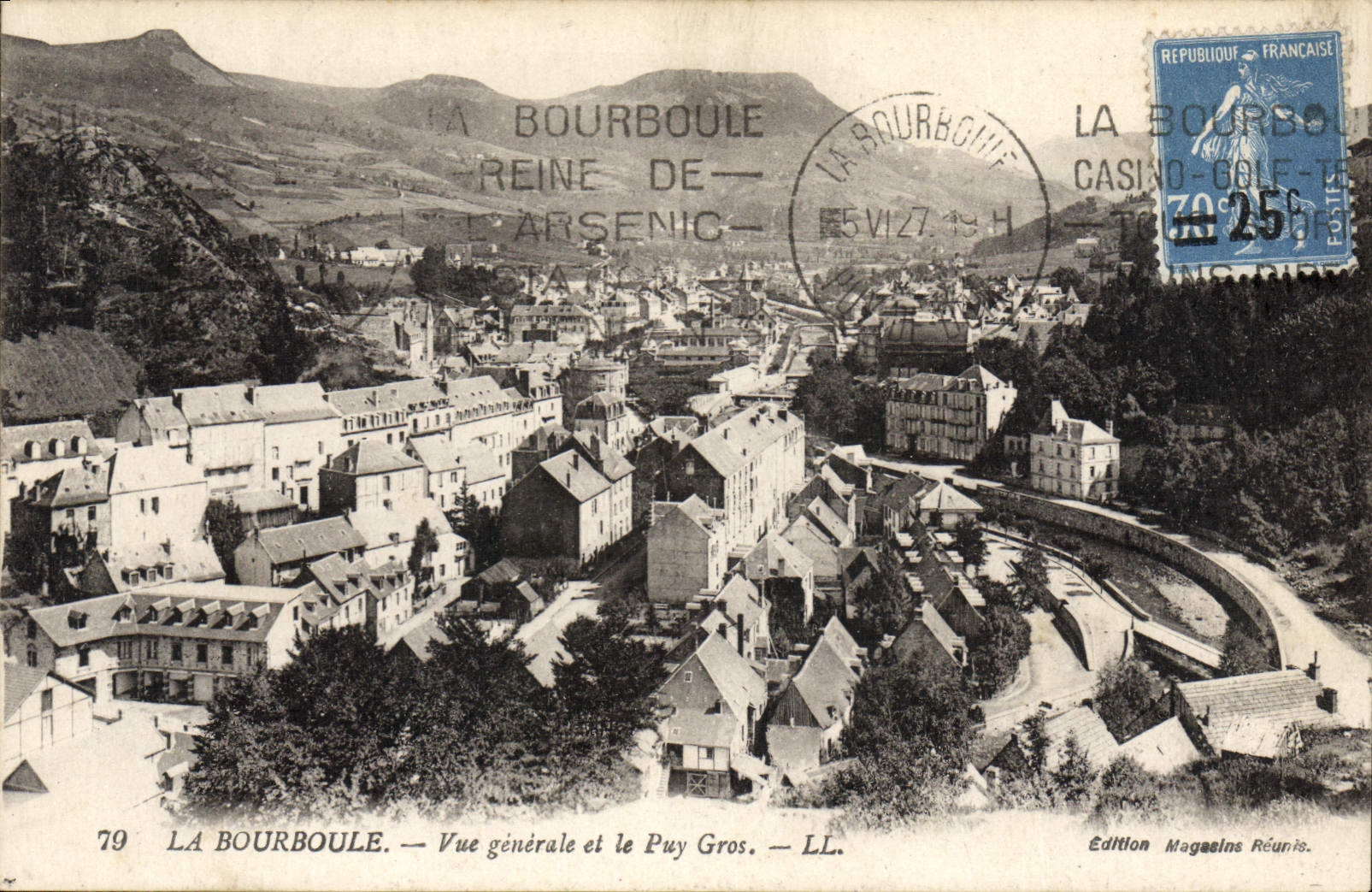CPA La Bourboule Vue Generale Et Le Puy Gros