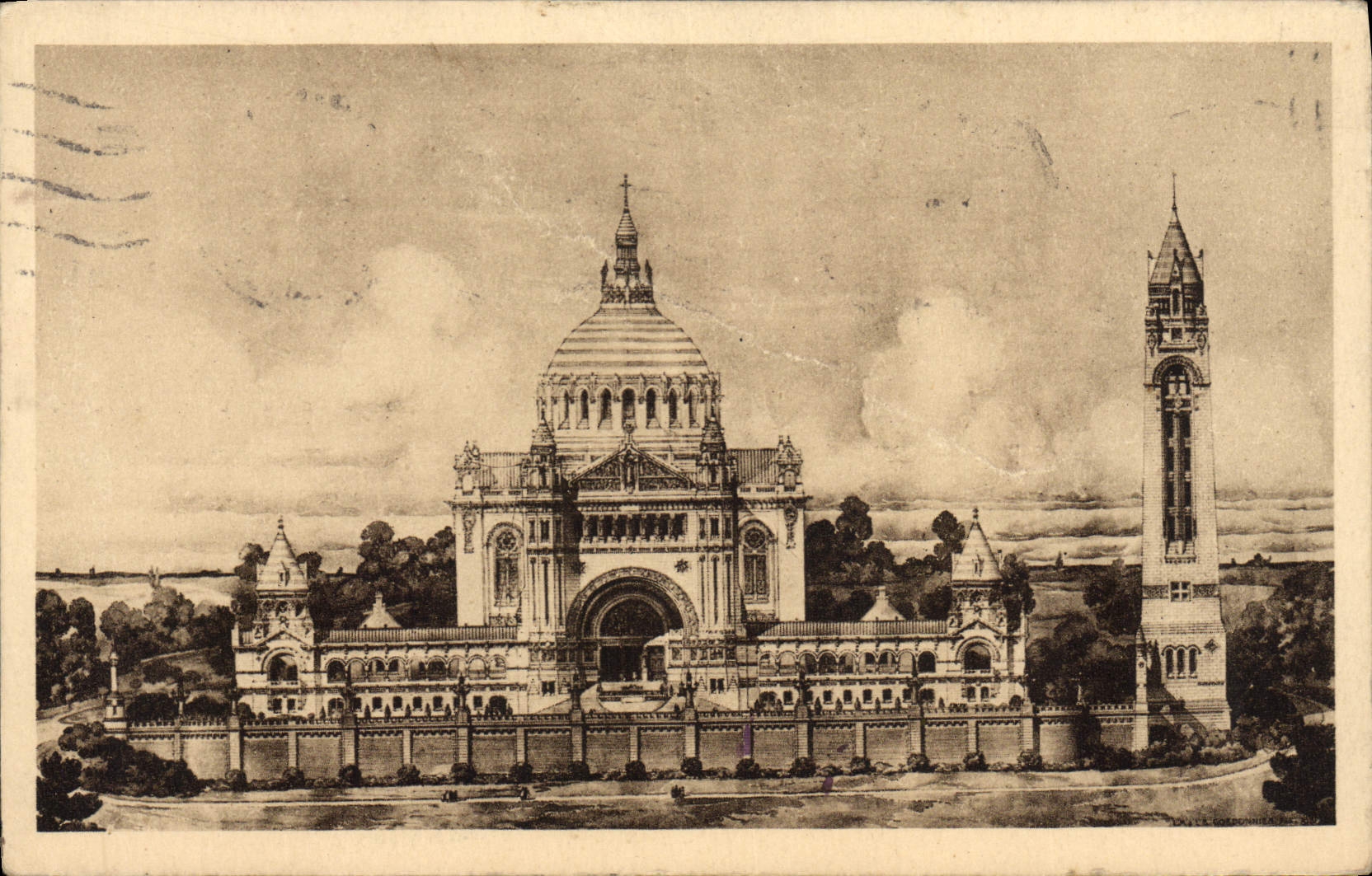 CPA La Basilique De Lisieux Vue Generale Du Projet