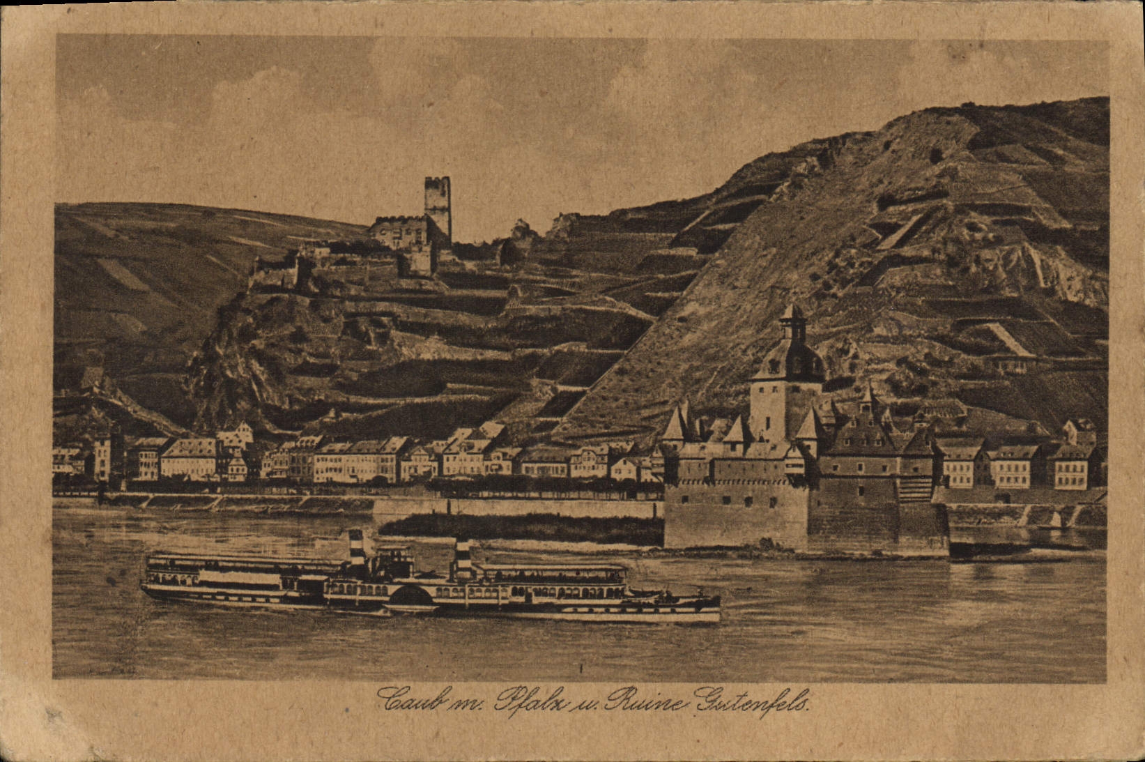 VINTAGE POSTCARD Rheinefls