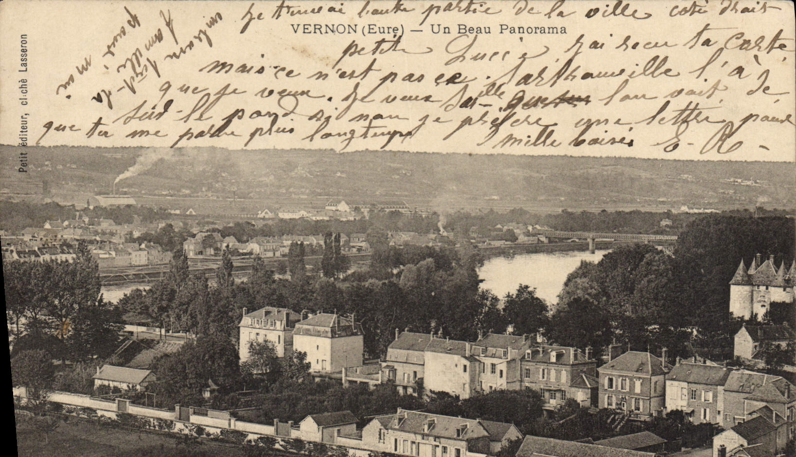 VINTAGE POSTCARD Vernon a Beautiful Panorama
