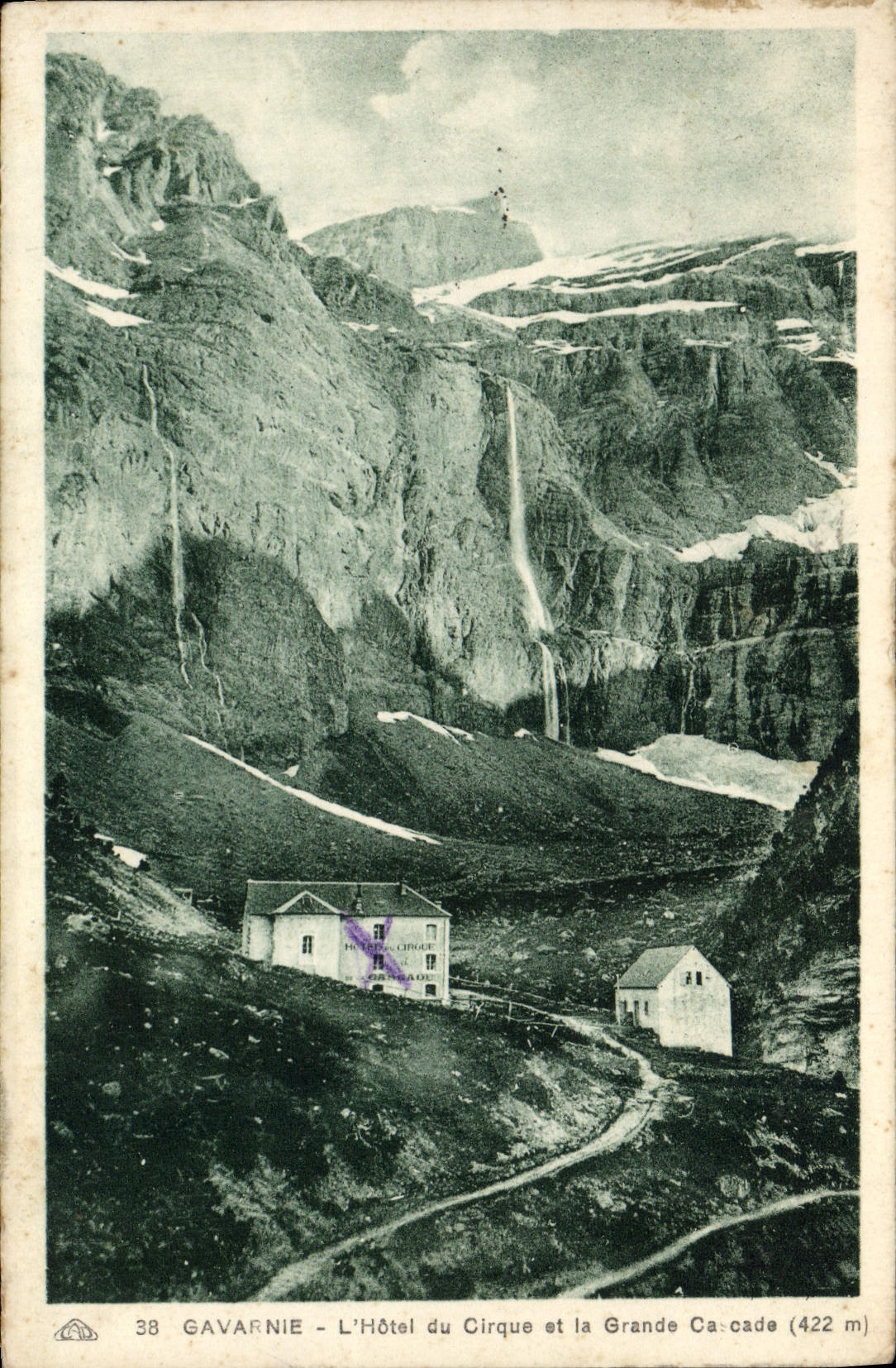 CPA Gavarnie L'Hotel Du Cirque Et La Grande Cascade