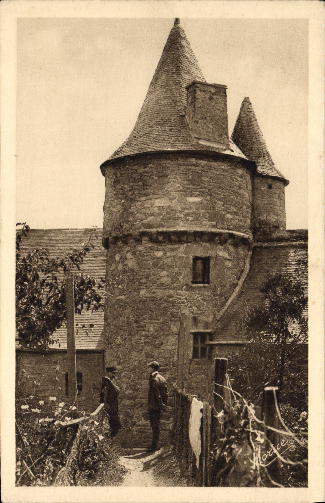Viajes de Dinard de la POSTAL de la VENDIMIA del castillo de príncipe Noir