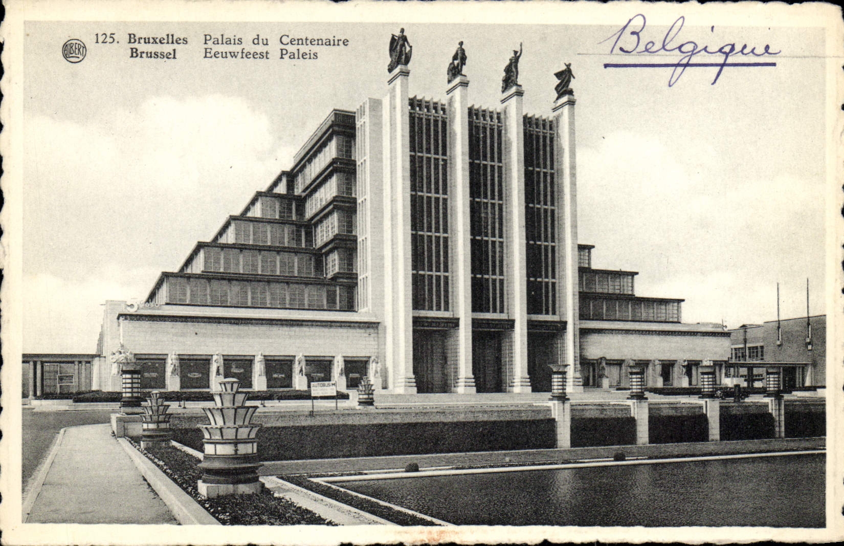 VINTAGE POSTCARD Brussels Palate Of the Centenary
