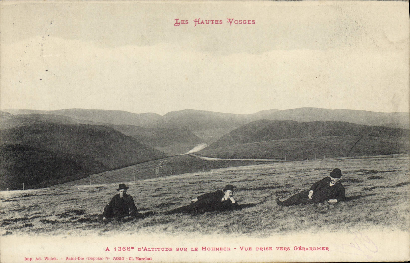 VINTAGE POSTCARD Hohneck Seen from Towards Gerardmer