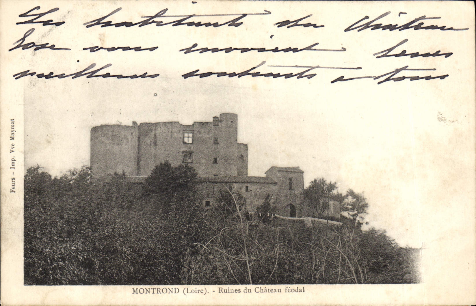 CPA Montrond Ruines Du Chateau feodal