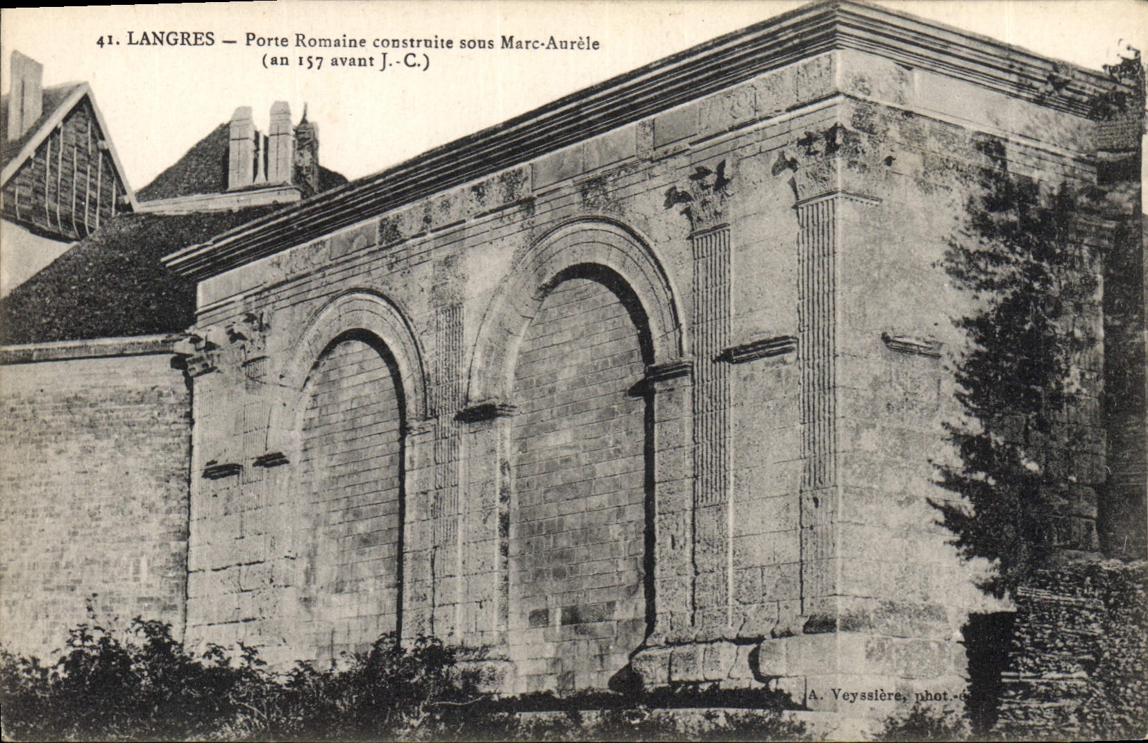 CPA Langres Porte Romaine Constraite Sous Marc Aurele