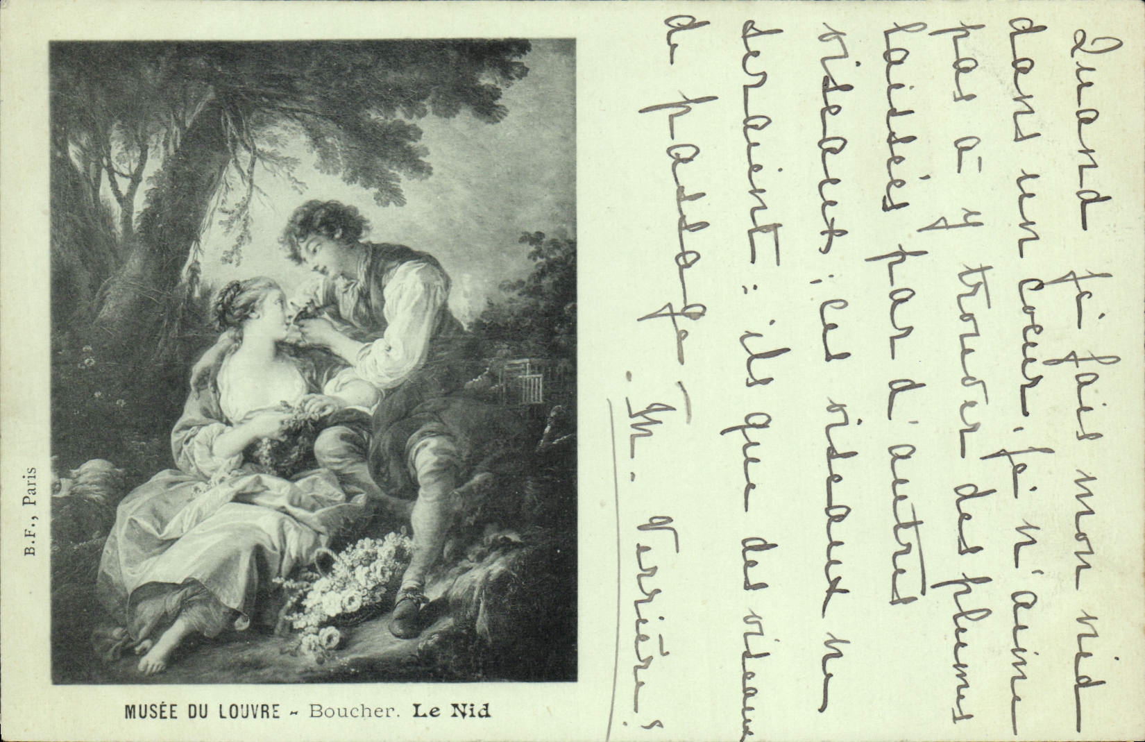 VINTAGE POSTCARD Museum Of Louvre Butcher the Nest