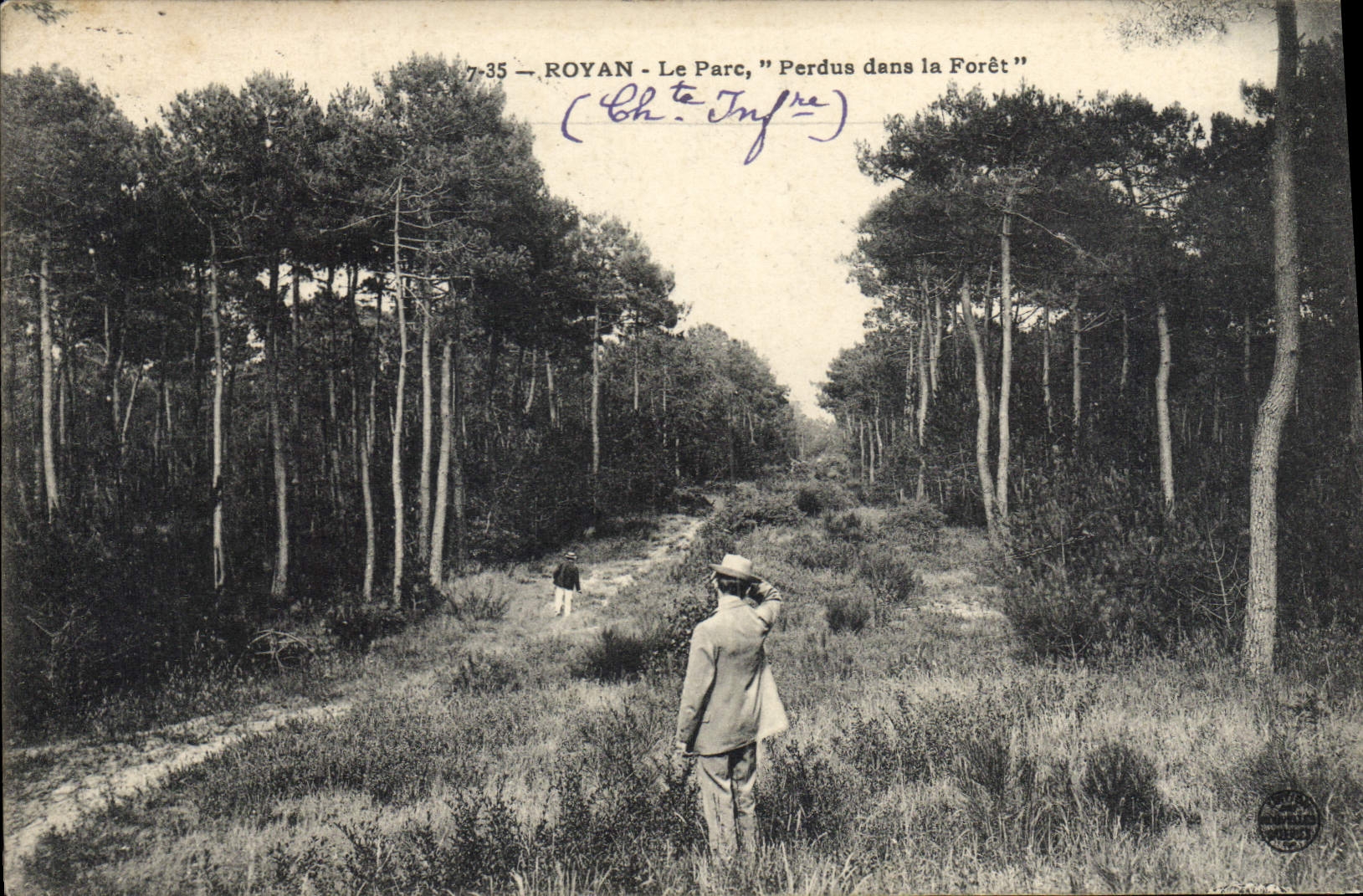 VINTAGE POSTCARD Royan the Park Lost In the Drill