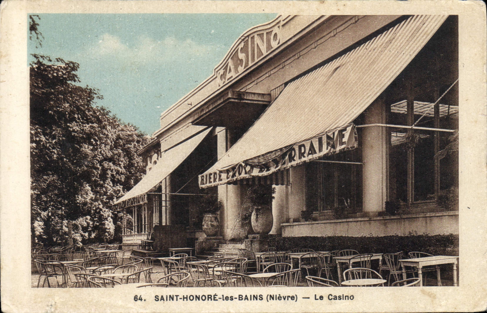 VINTAGE POSTCARD Saint Honors the Casino Les Bains
