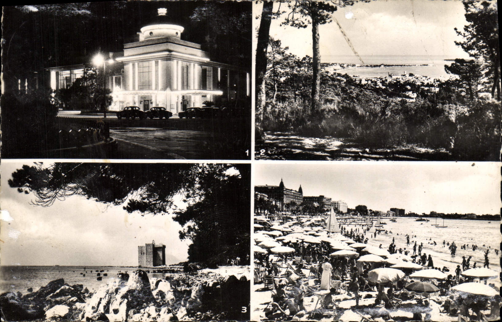 MODERN CARD Cannes the Casino View Island St Honorat the beach