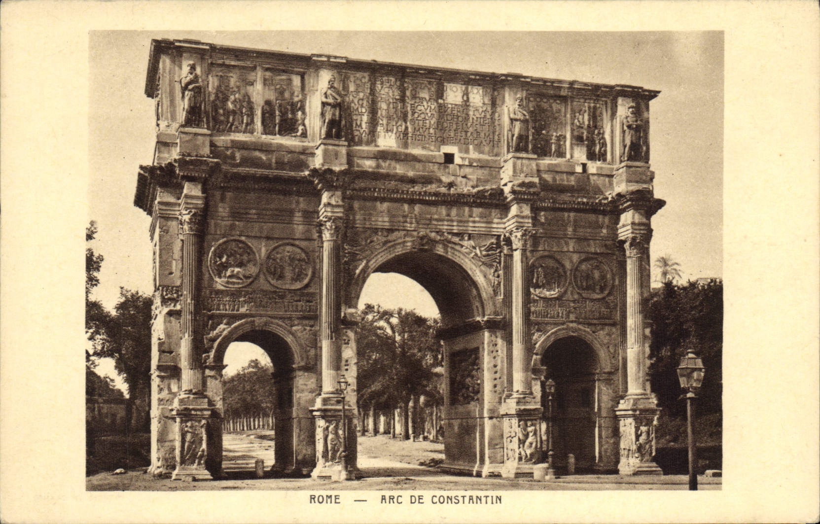 Arco de Roma de la POSTAL de la VENDIMIA de Constantino