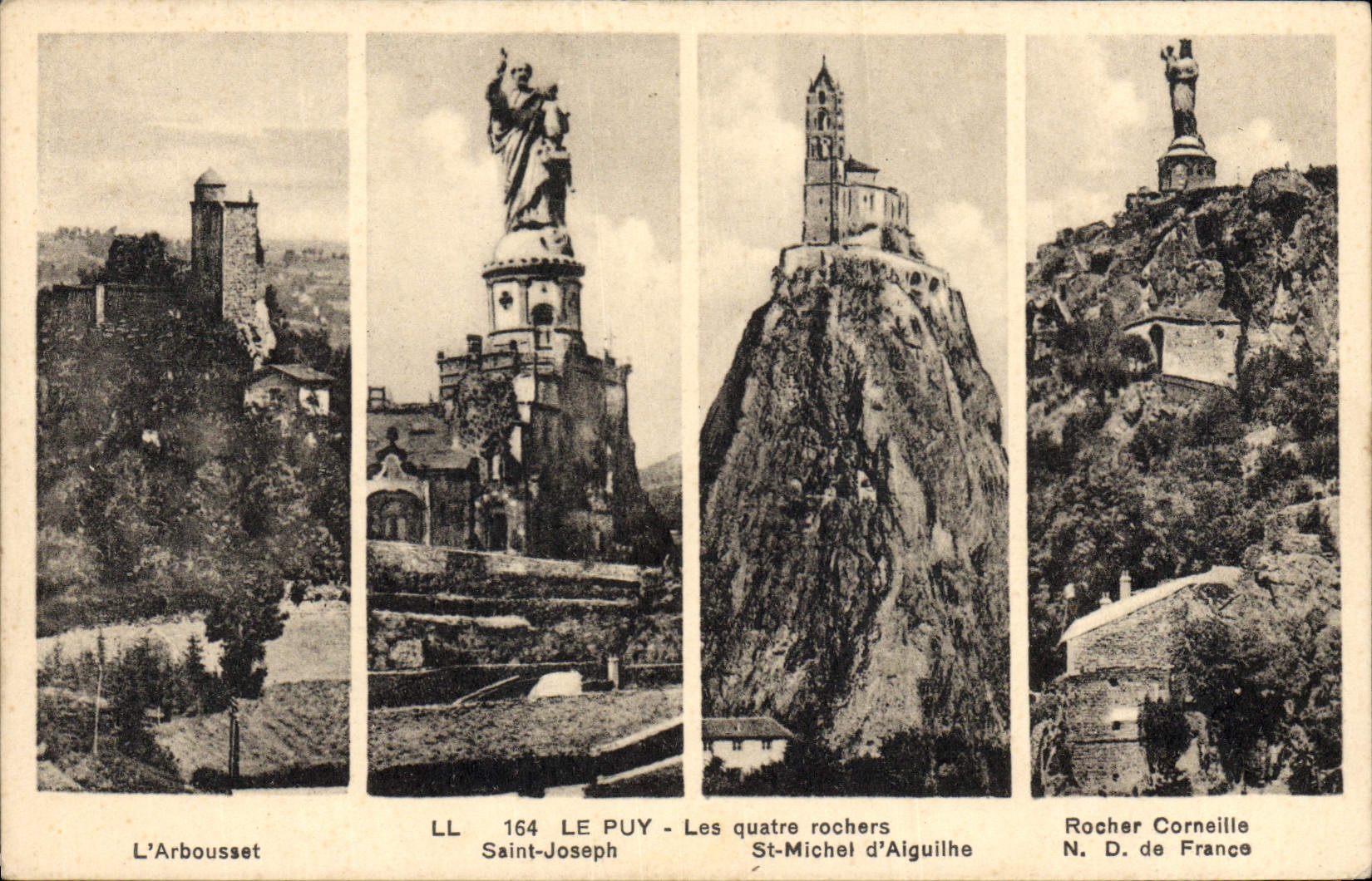 VINTAGE POSTCARD Puy Four Rocks