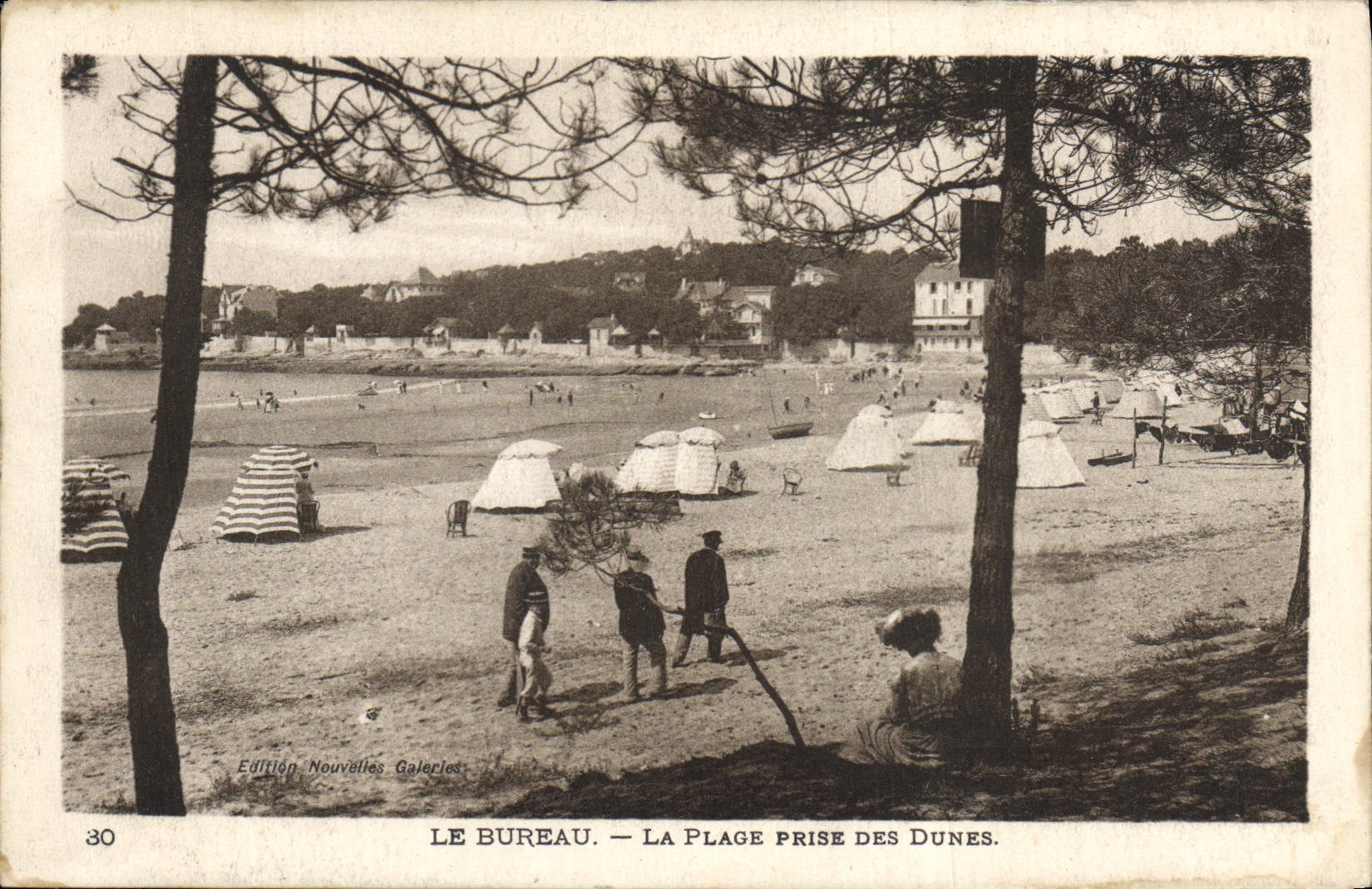 VINTAGE POSTCARD the Office the Beach Taken Of the Dunes