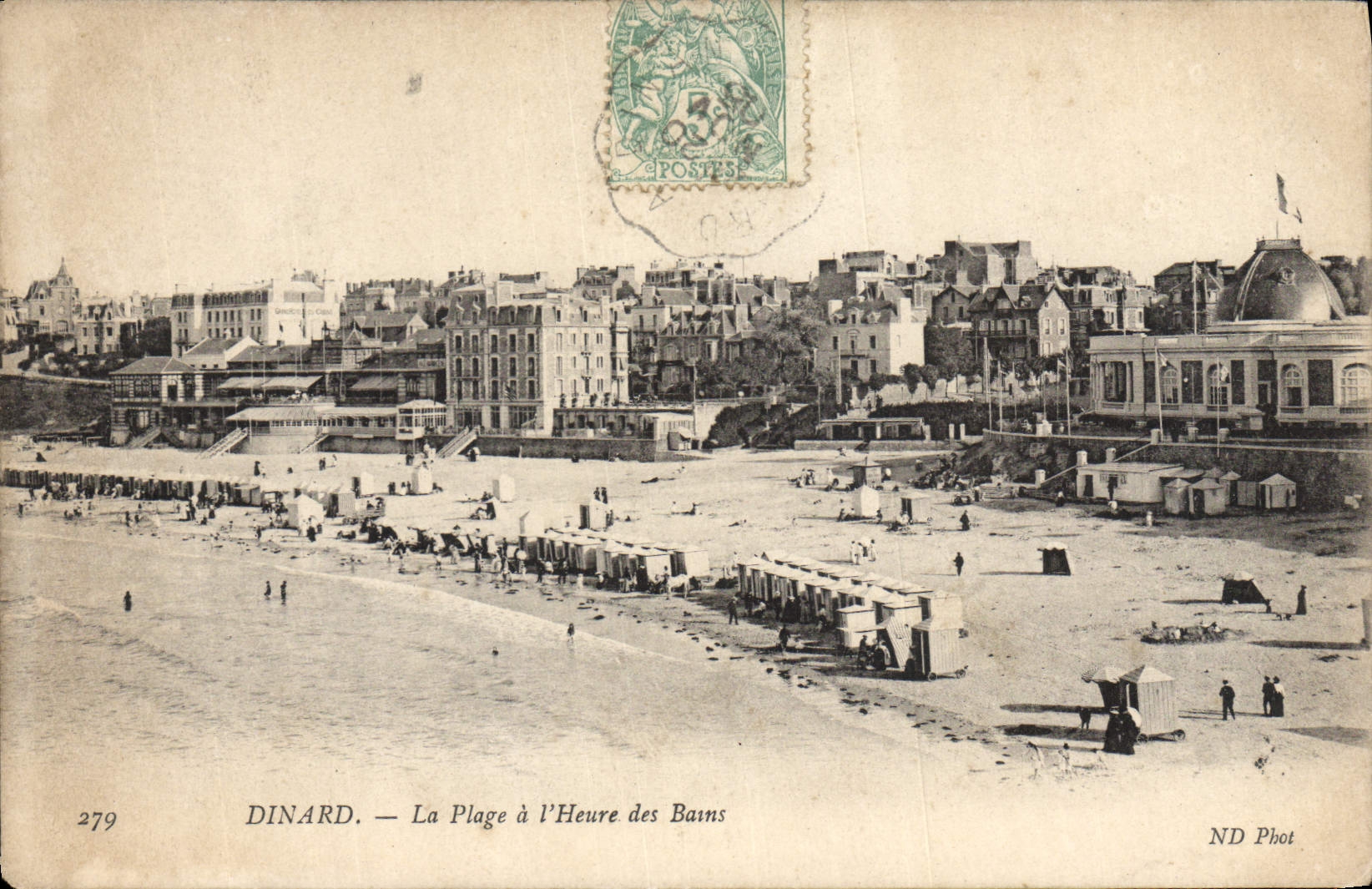 CPA Dinard La Plage A I'Heure Des Bains