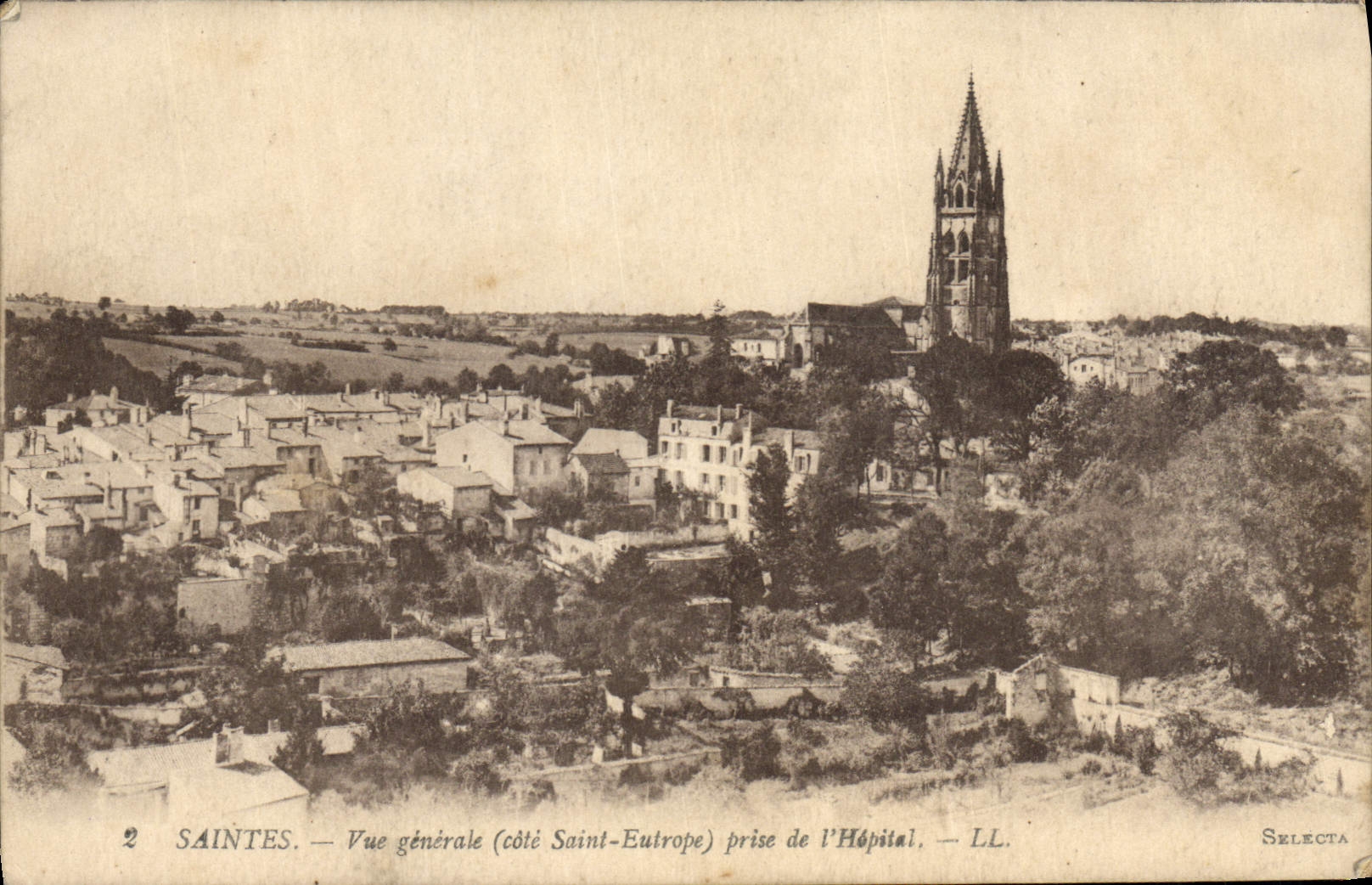 CPA Saintes Vue Generale Prise De I'Hopital