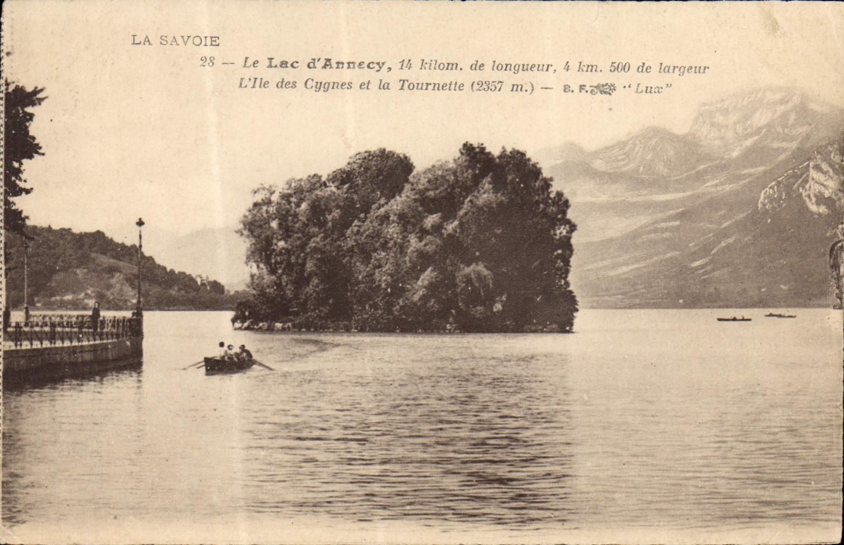 CPA Le Lac D'Annecy L'ile des cygnes et la Tournette 
