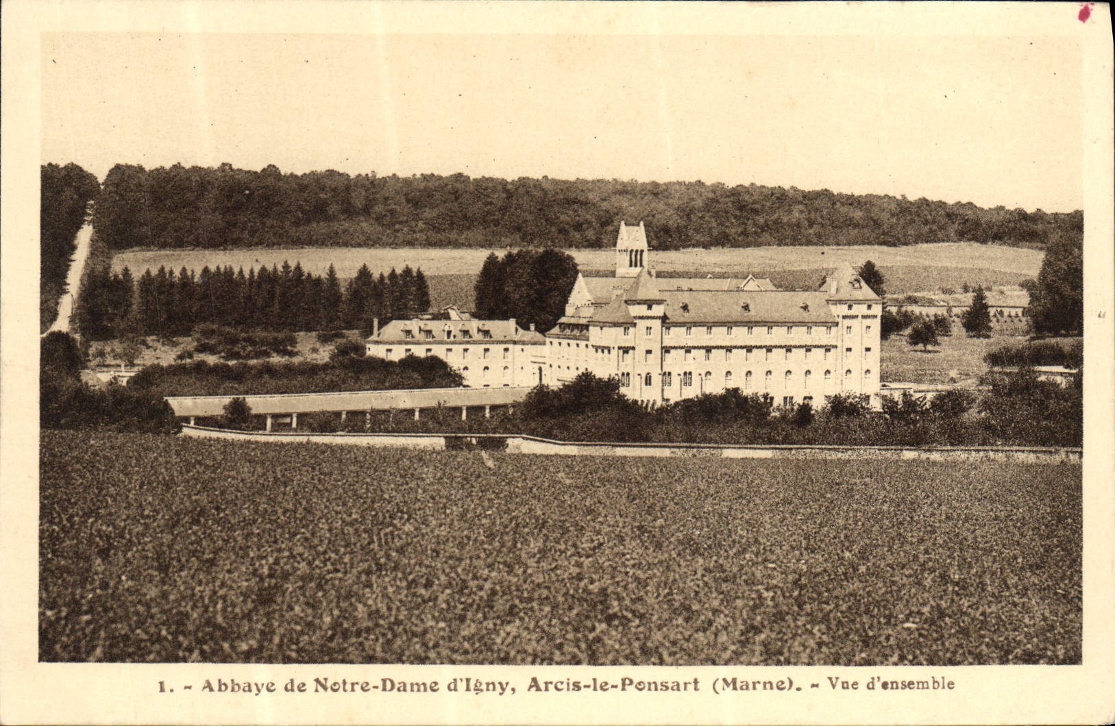 CPA Abbaye De Notre Dame D'Igny Arcis Le Ponsart Vue d'ensemble