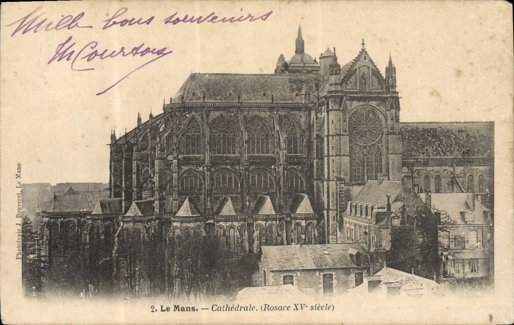 VINTAGE POSTCARD Mans Cathedral