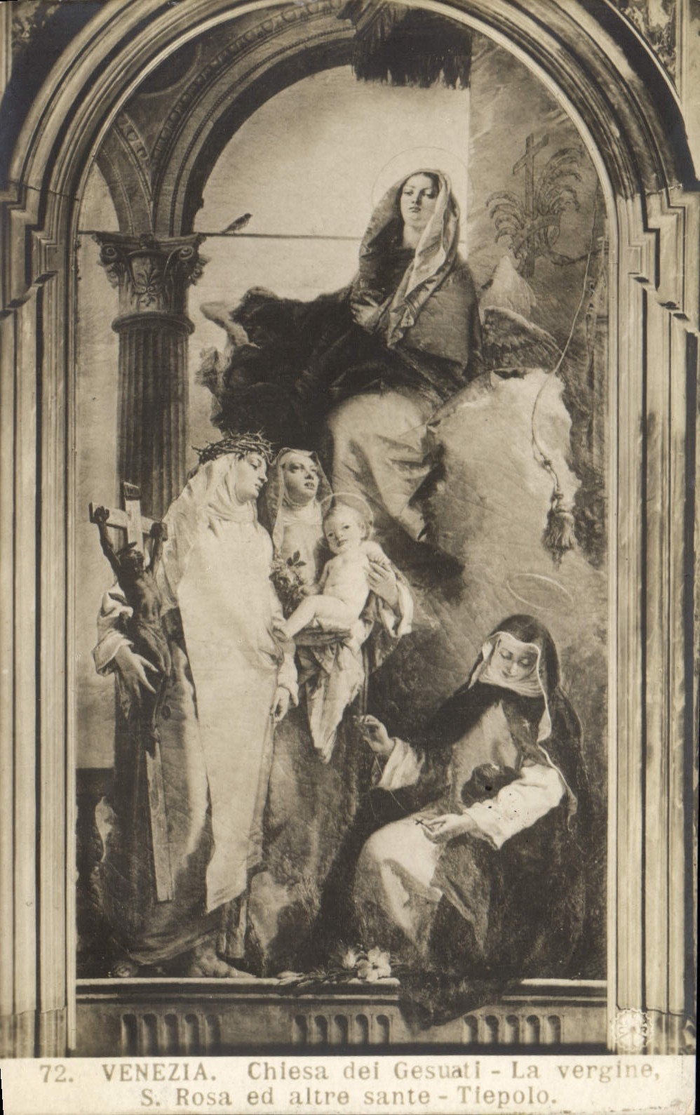 VINTAGE POSTCARD Venezia Chiesa Dei Gesuali Vergine