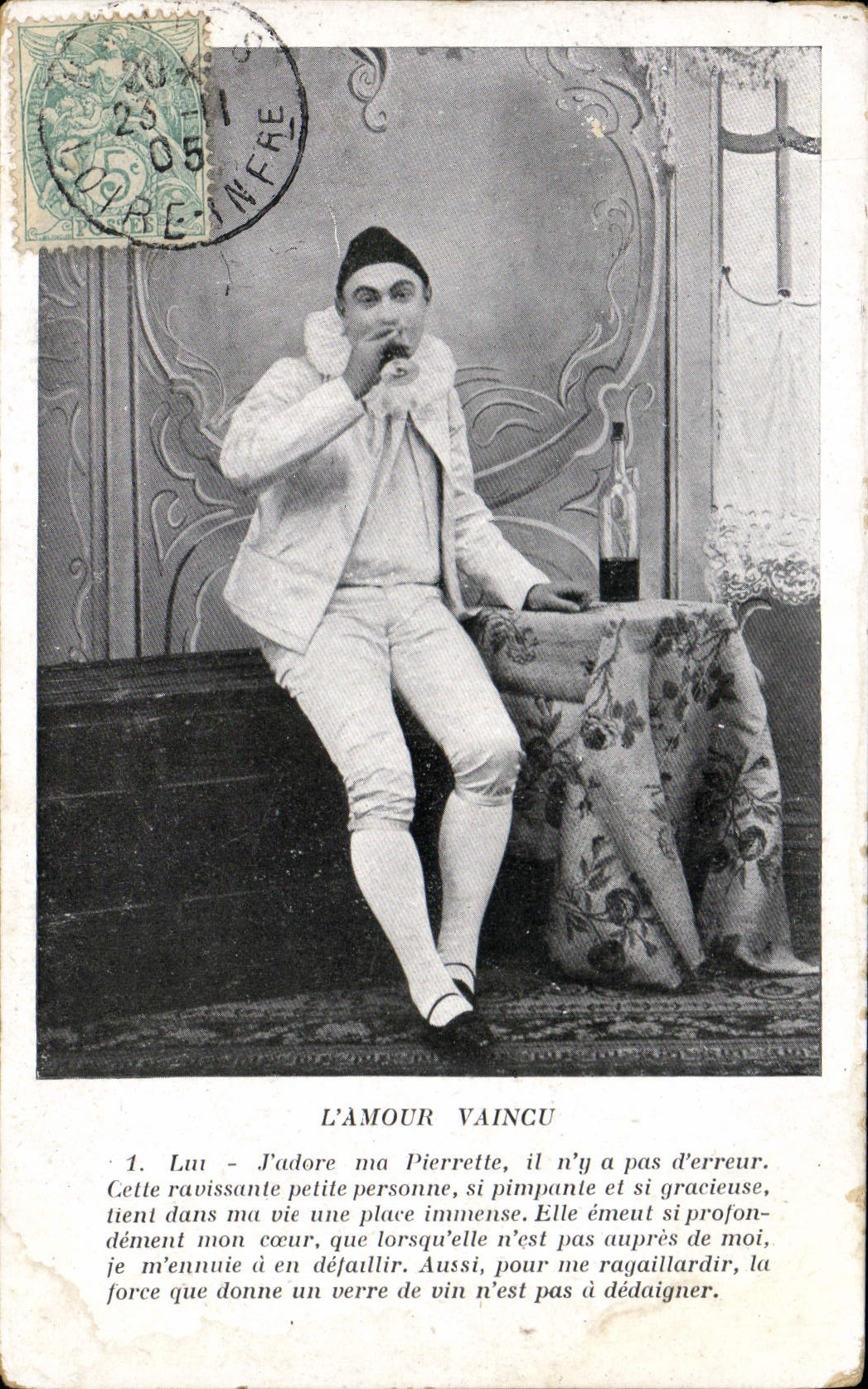 CPA L'Amour Vaincu Homme