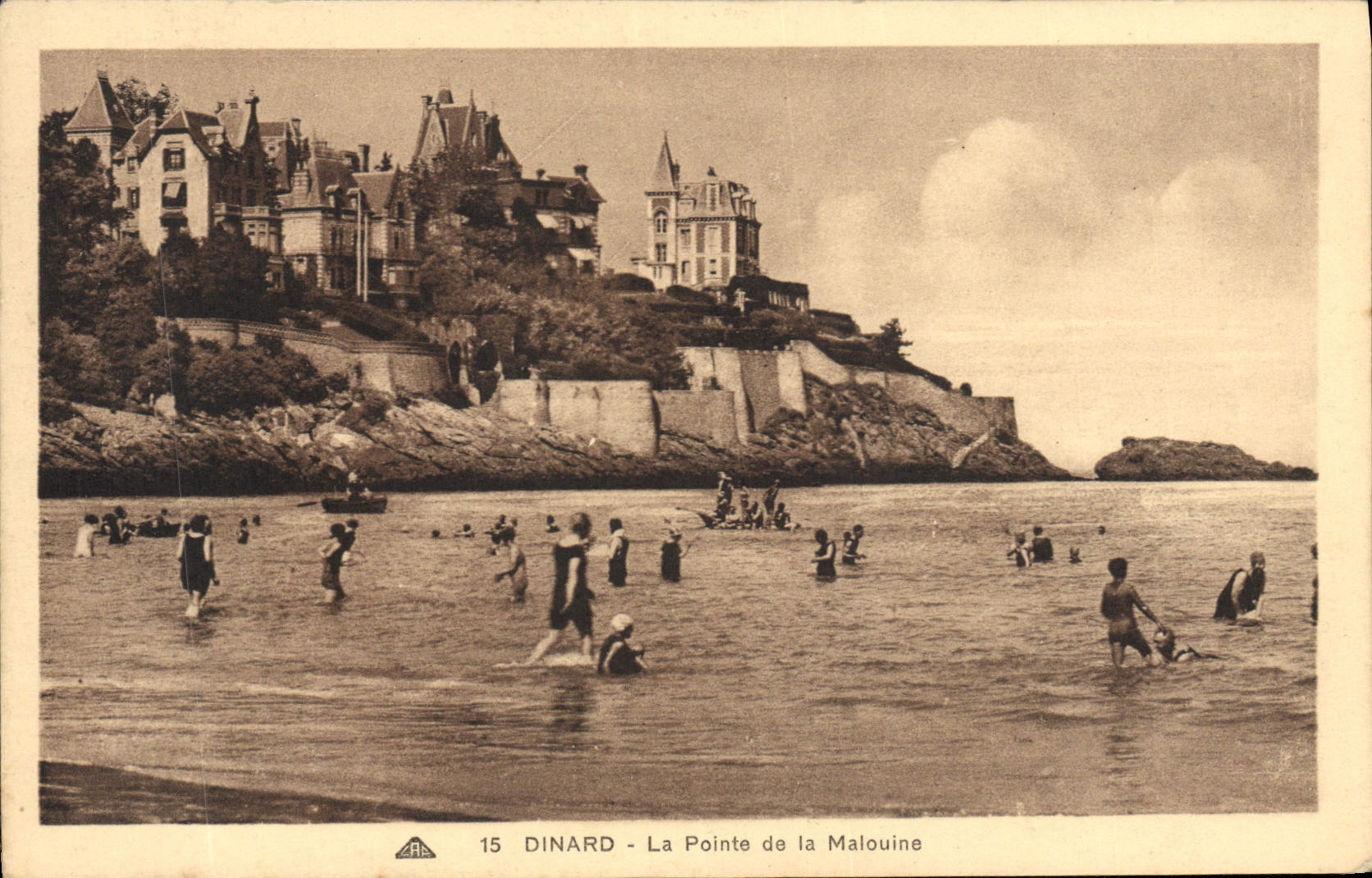 POSTAL Dinard de la VENDIMIA el punto del habitante Saint de Malo