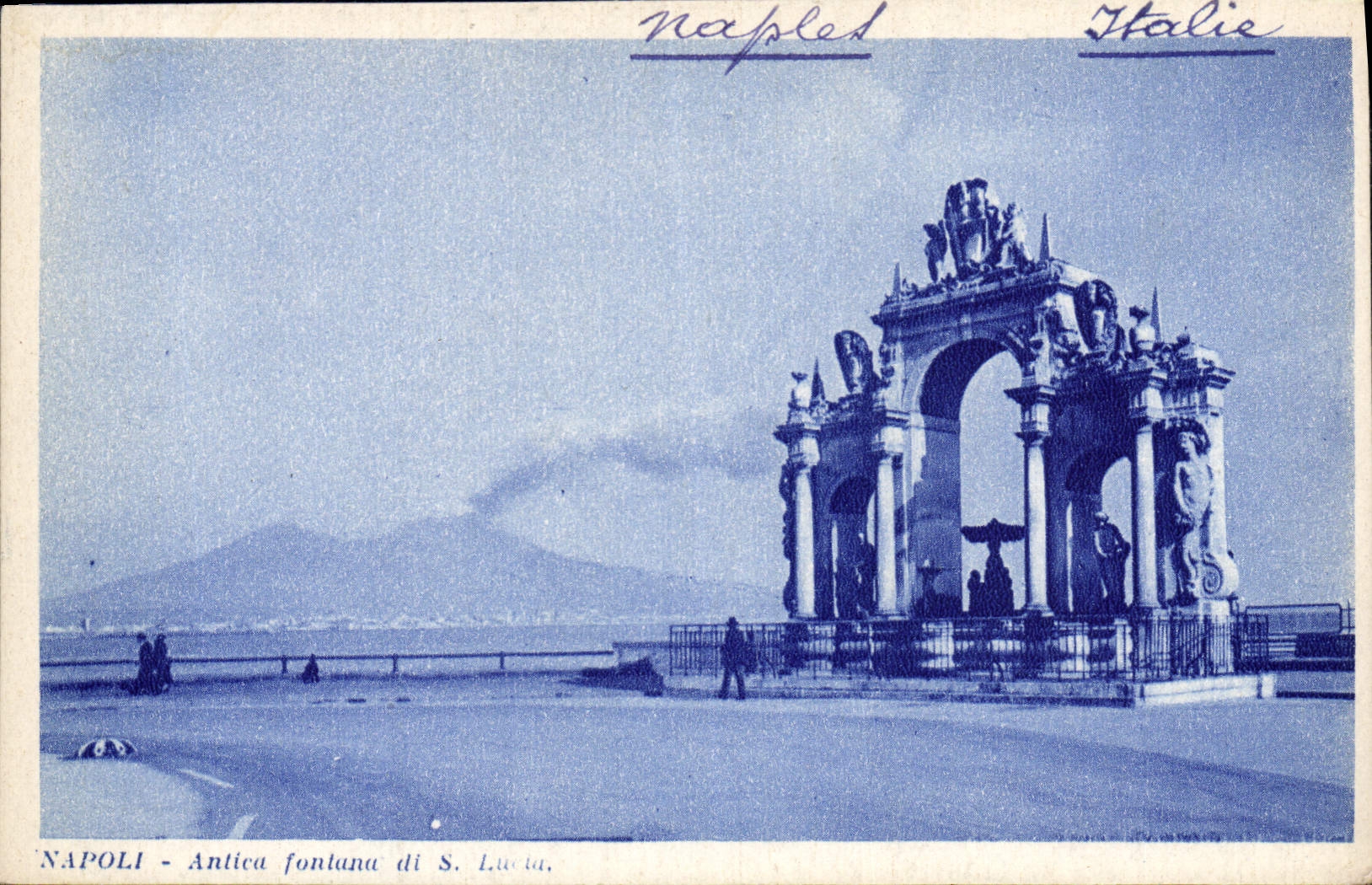 VINTAGE POSTCARD Napoli Antica Fontana di S Lucia