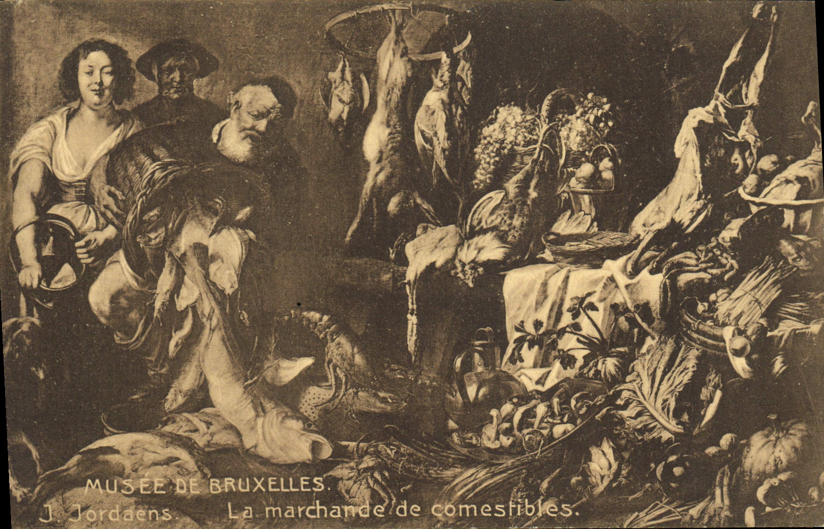 CPA Musee De Bruxelles La Marchande de Comestibles Jordaens 