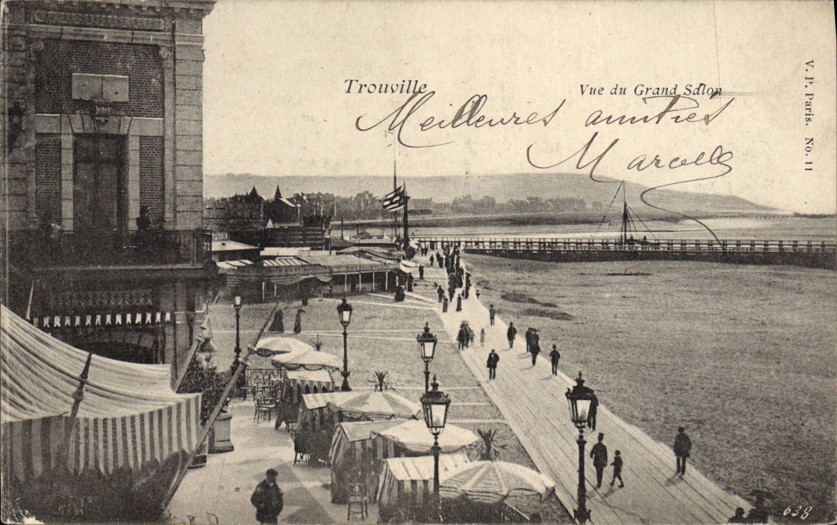 VINTAGE POSTCARD Trouville Seen Of the Large Living room