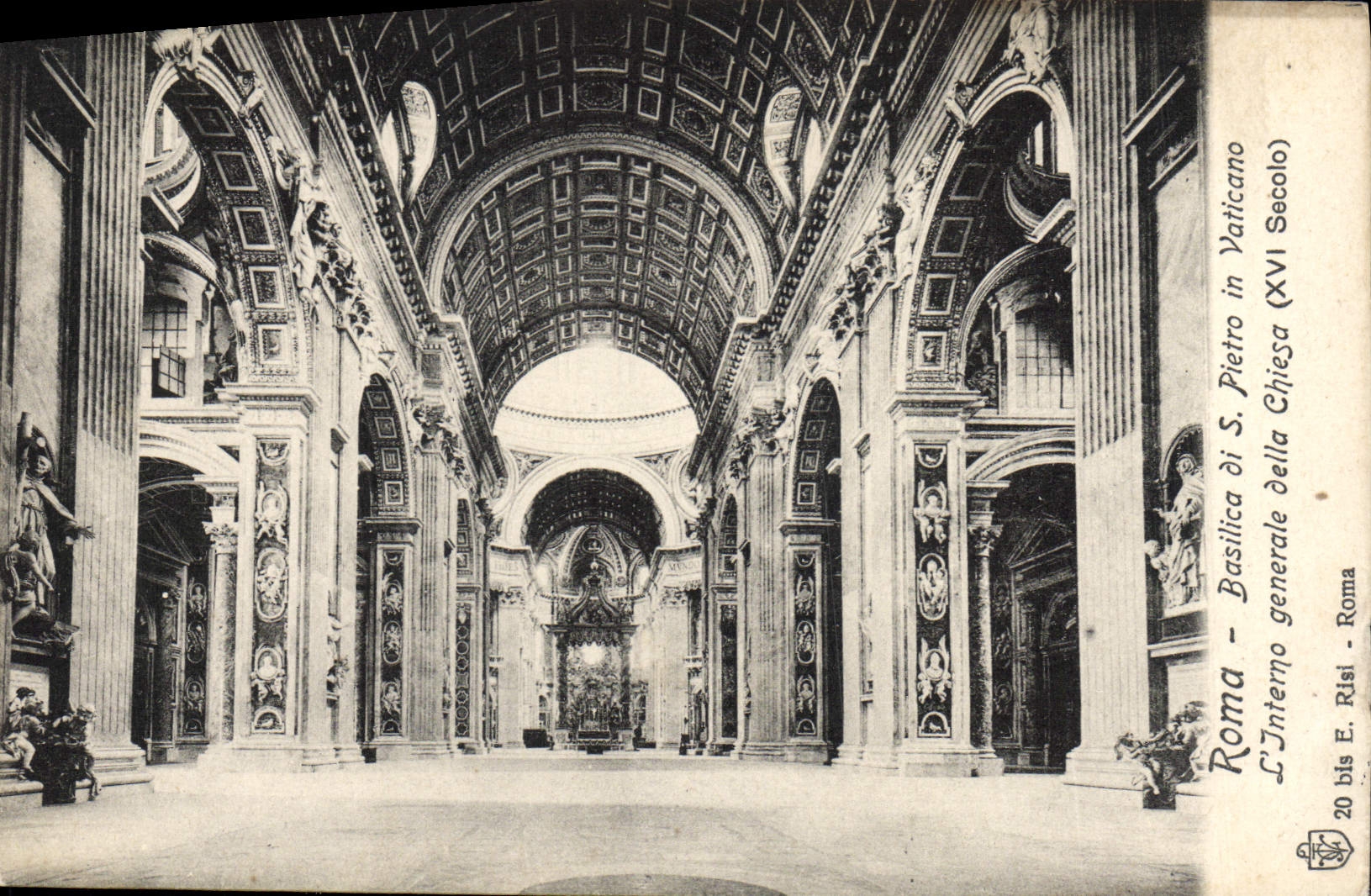 POSTAL Roma Basilica di Pedro de la VENDIMIA