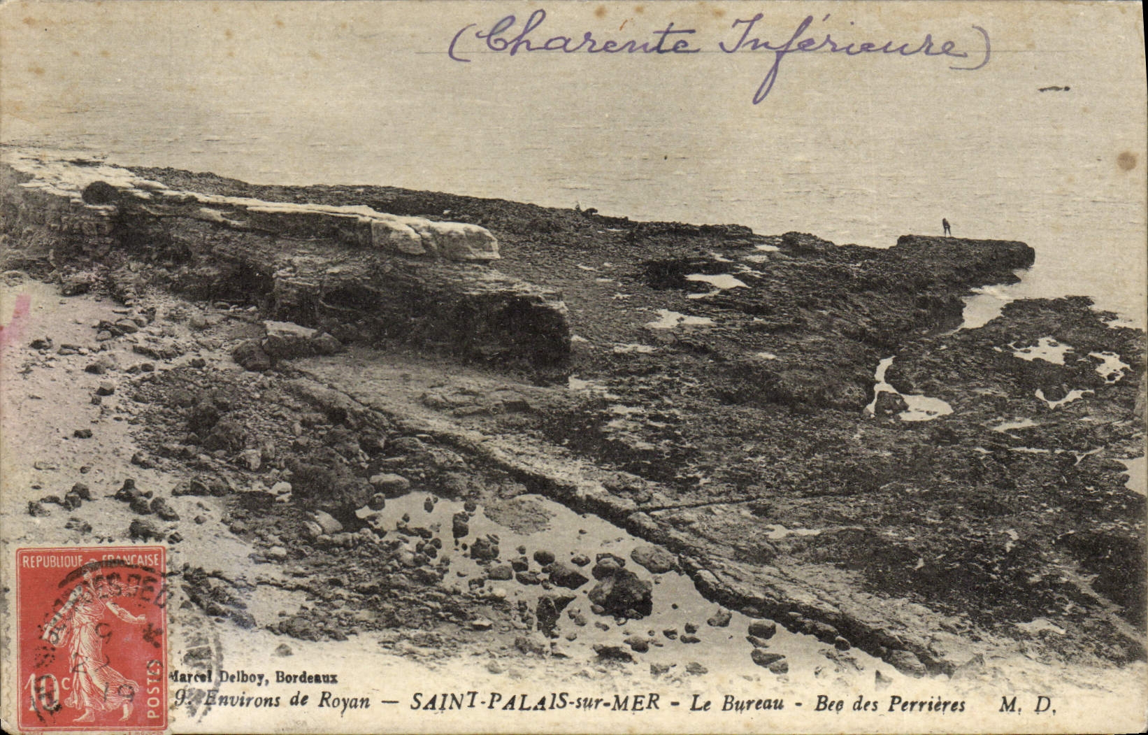 VINTAGE POSTCARD Holy Palate On Sea the Office Stone quarries