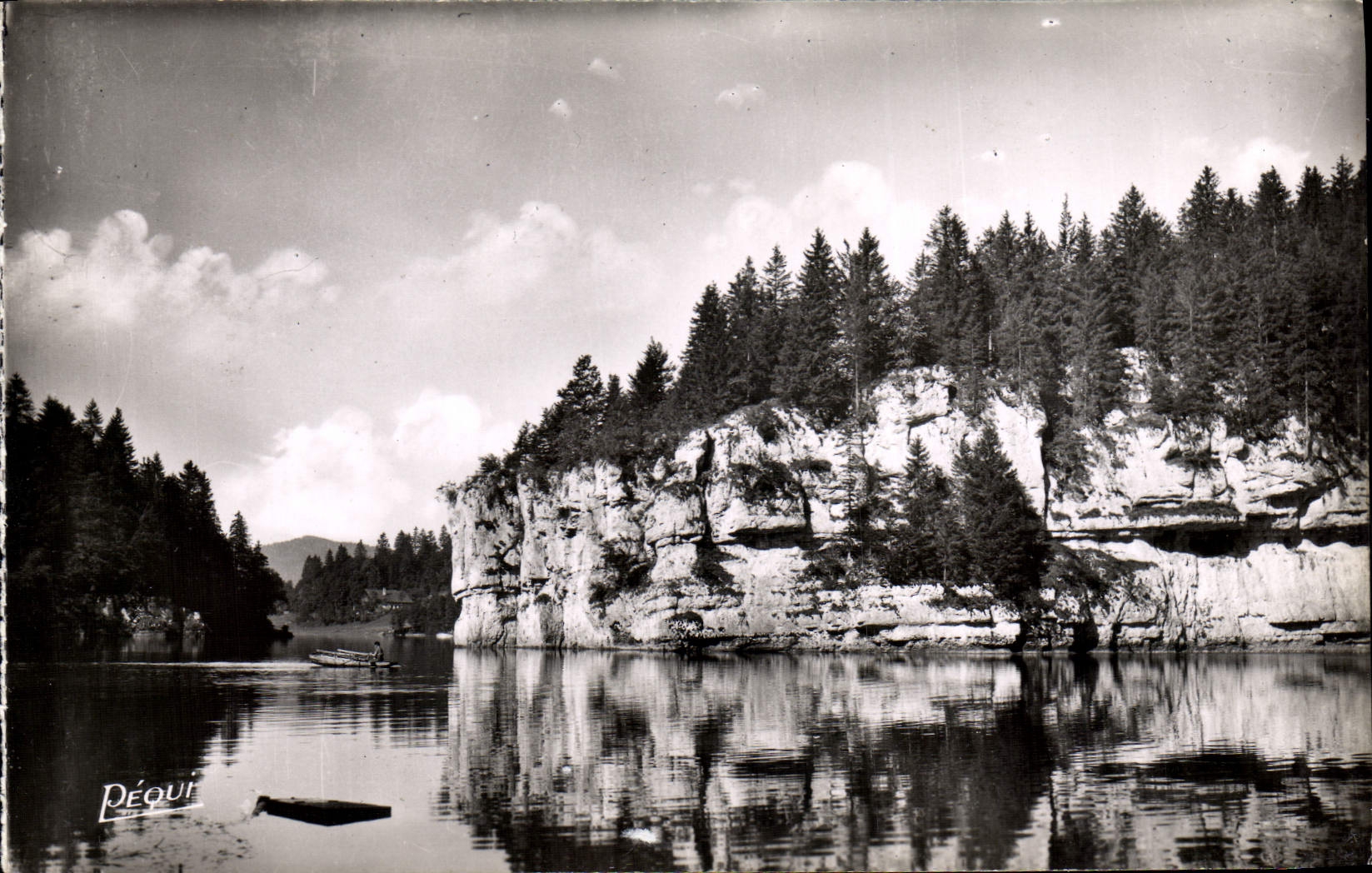 VINTAGE POSTCARD Frank Count Basins of Doubs Rock of the Echo