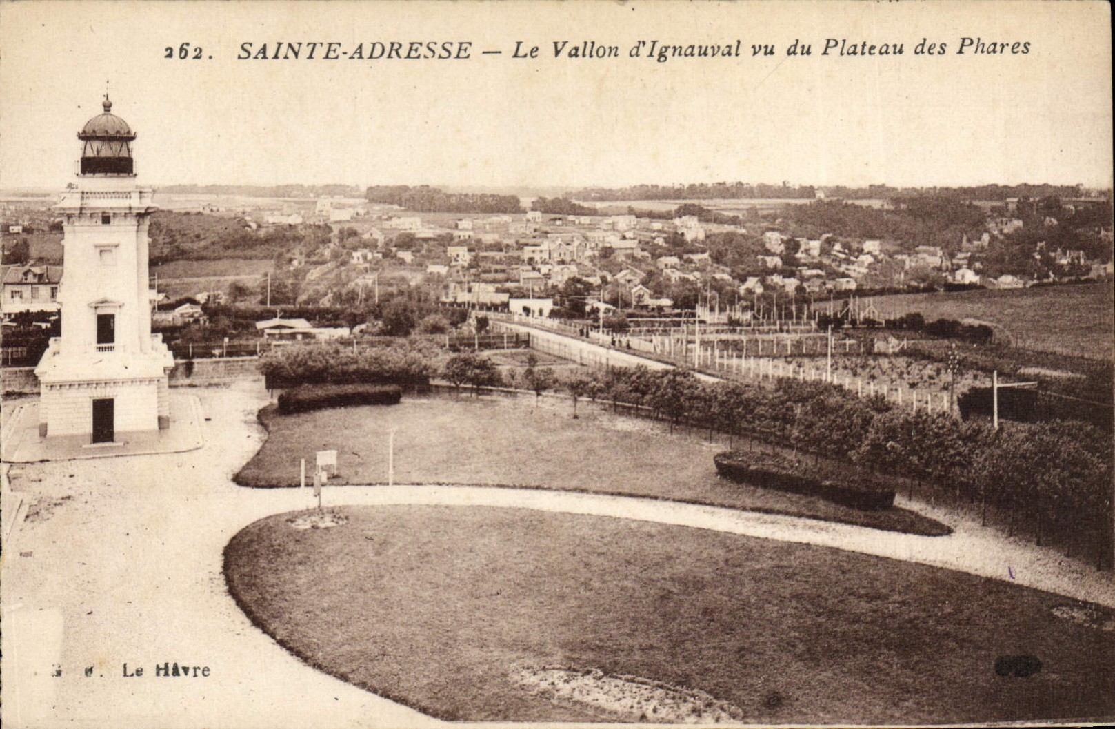 CPA Sainte Adresse Le Vallon d'Ignauval vu du Plateau des phares