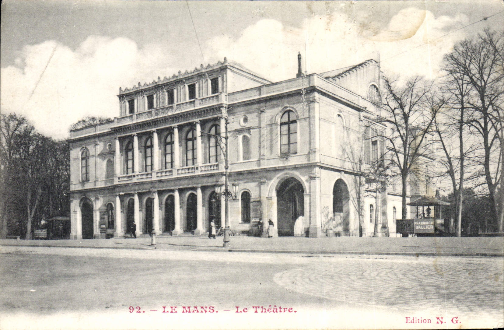 VINTAGE POSTCARD Mans the Theater