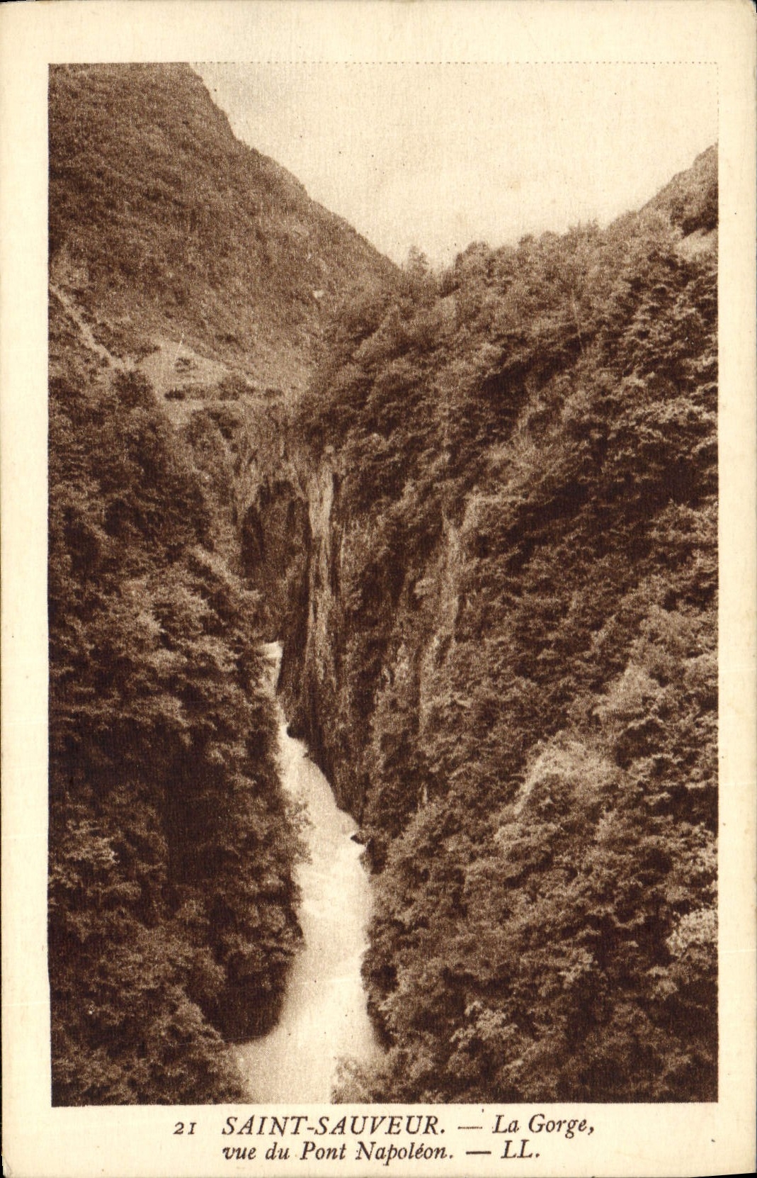 VINTAGE POSTCARD Holy Saver the Throat seen of the Napoleon bridge