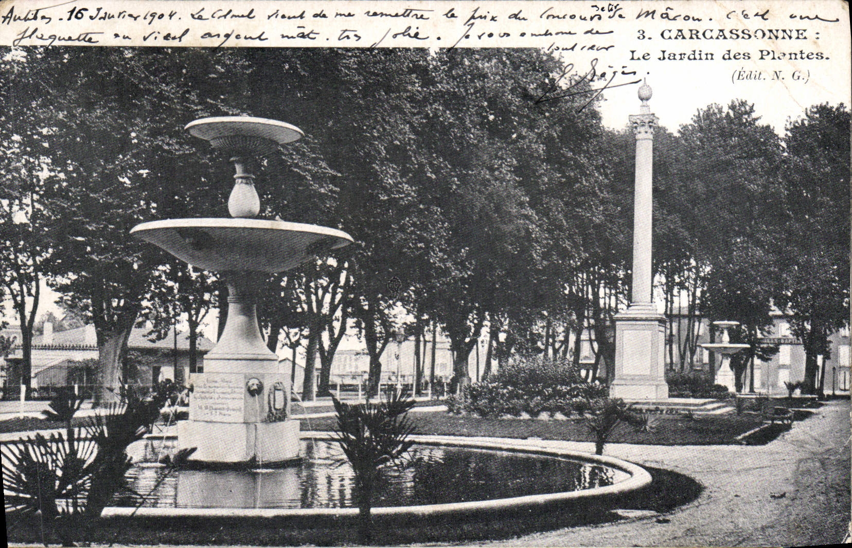 CPA Carcassonne Le Jardin des Plantes
