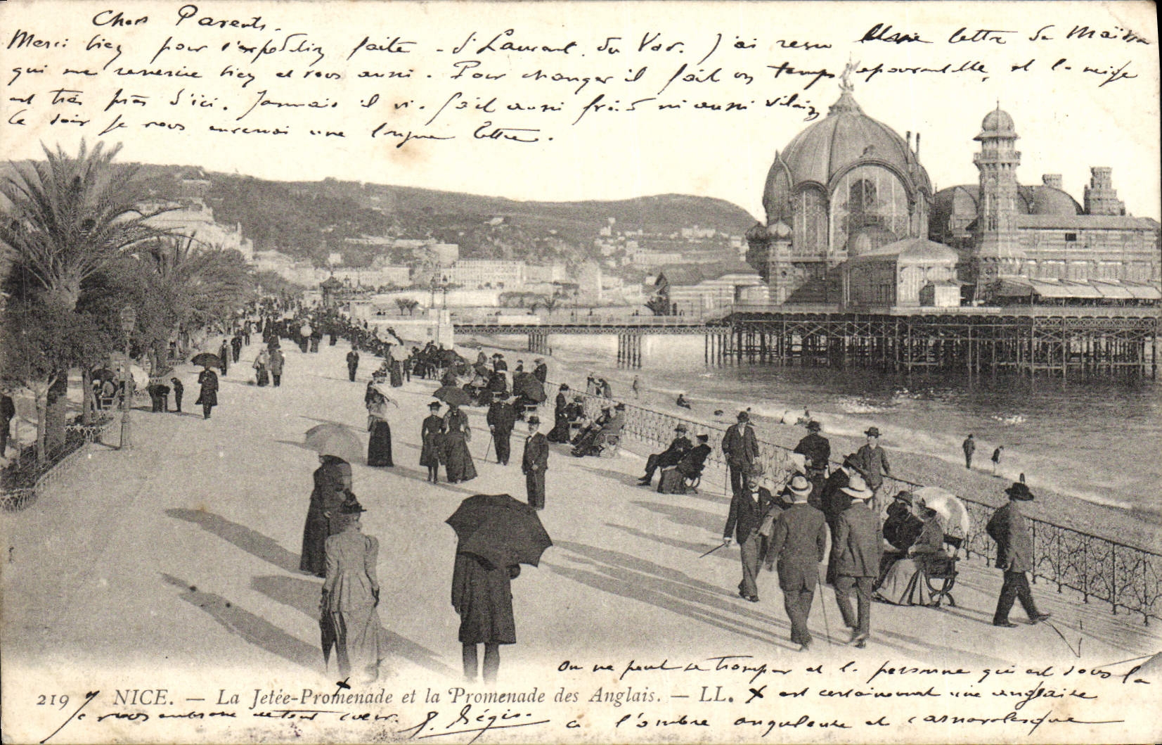 CPA Nice La Jetee Promenade et la Promenade des Anglais