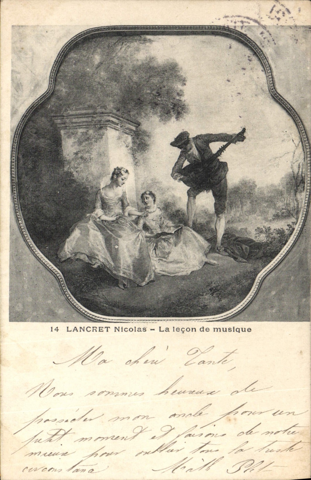 CPA Lancret Nicolas La Iecon de Musique