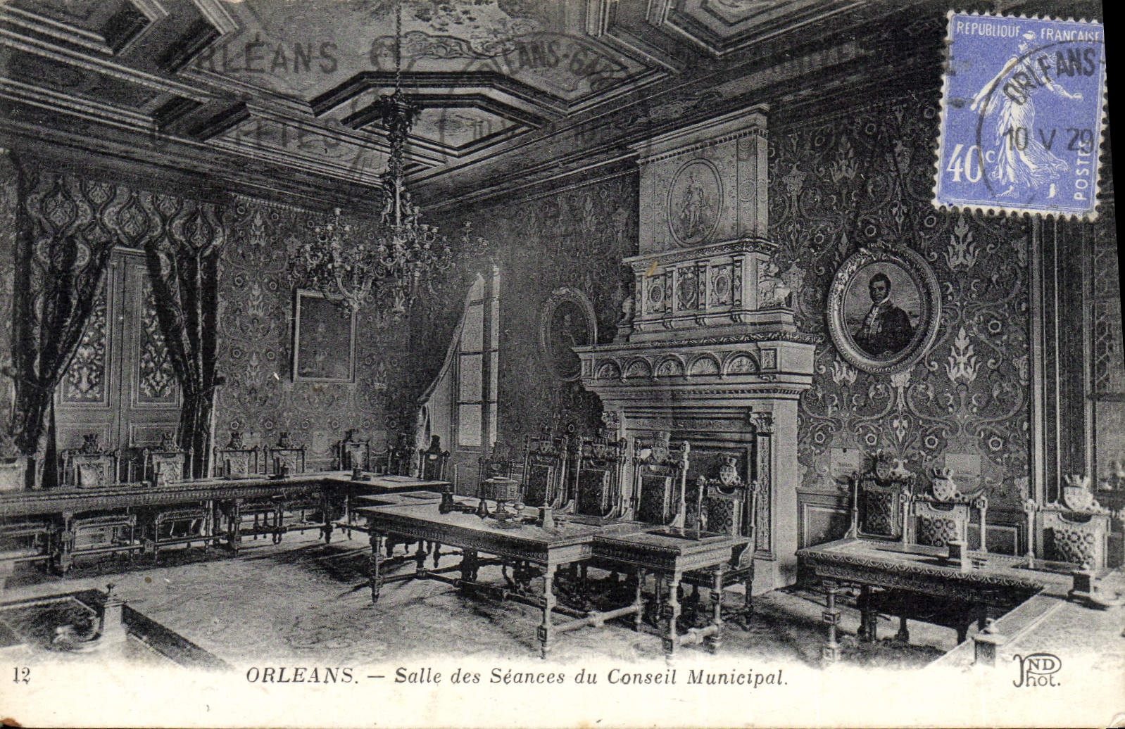 CPA Orleans Salle des Seances dyu Conseil Municipal