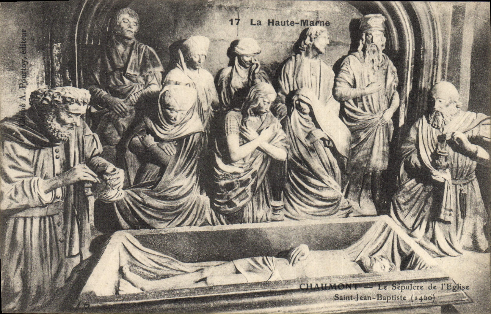 VINTAGE POSTCARD Chaumont the Holy Sepulchre of the Church Jean Baptist