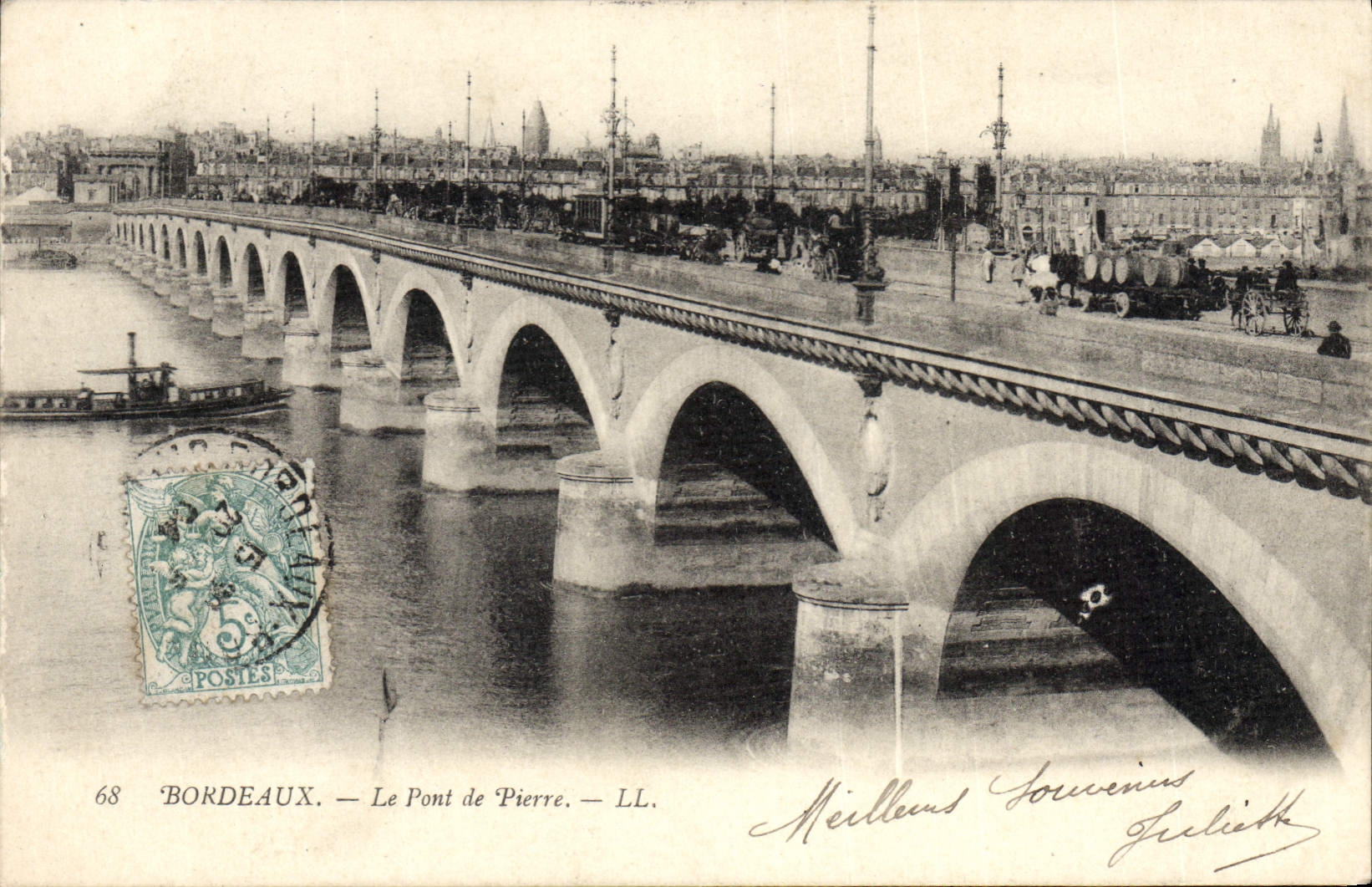 CPA Bordeaux Le Pont de Pierre