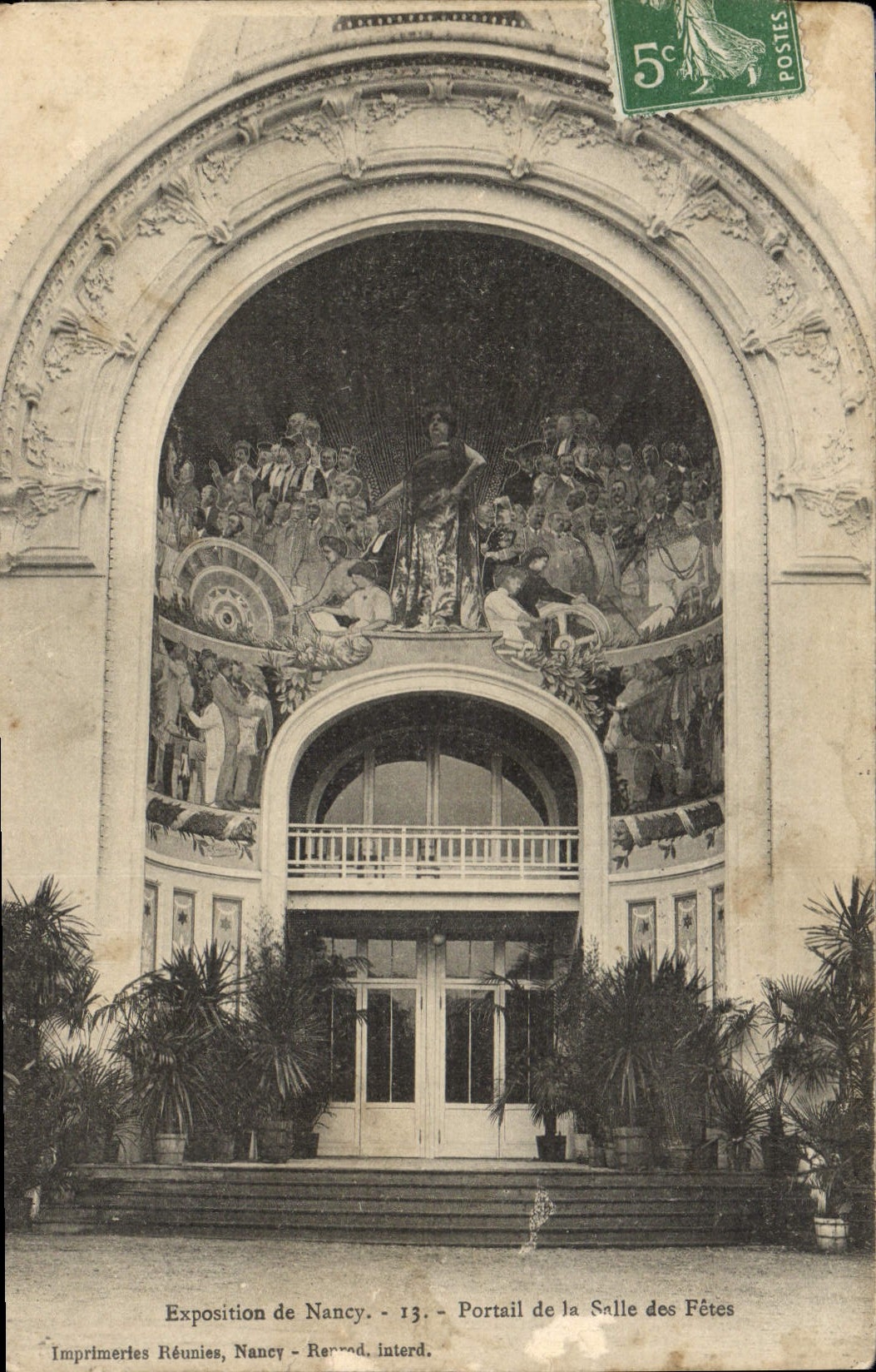 CPA Exposition de Nancy Portail de la Salle des Fetes